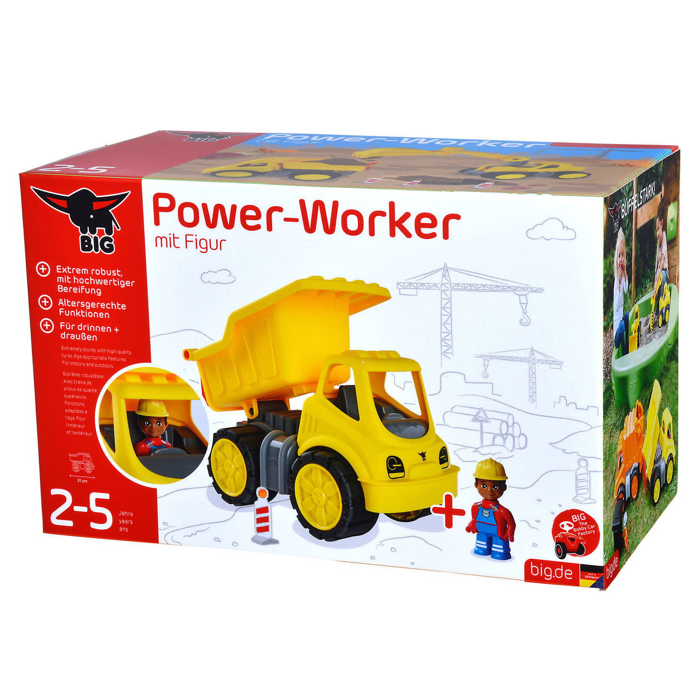 BIG Power Worker Midi Muldenkipper mit Figur