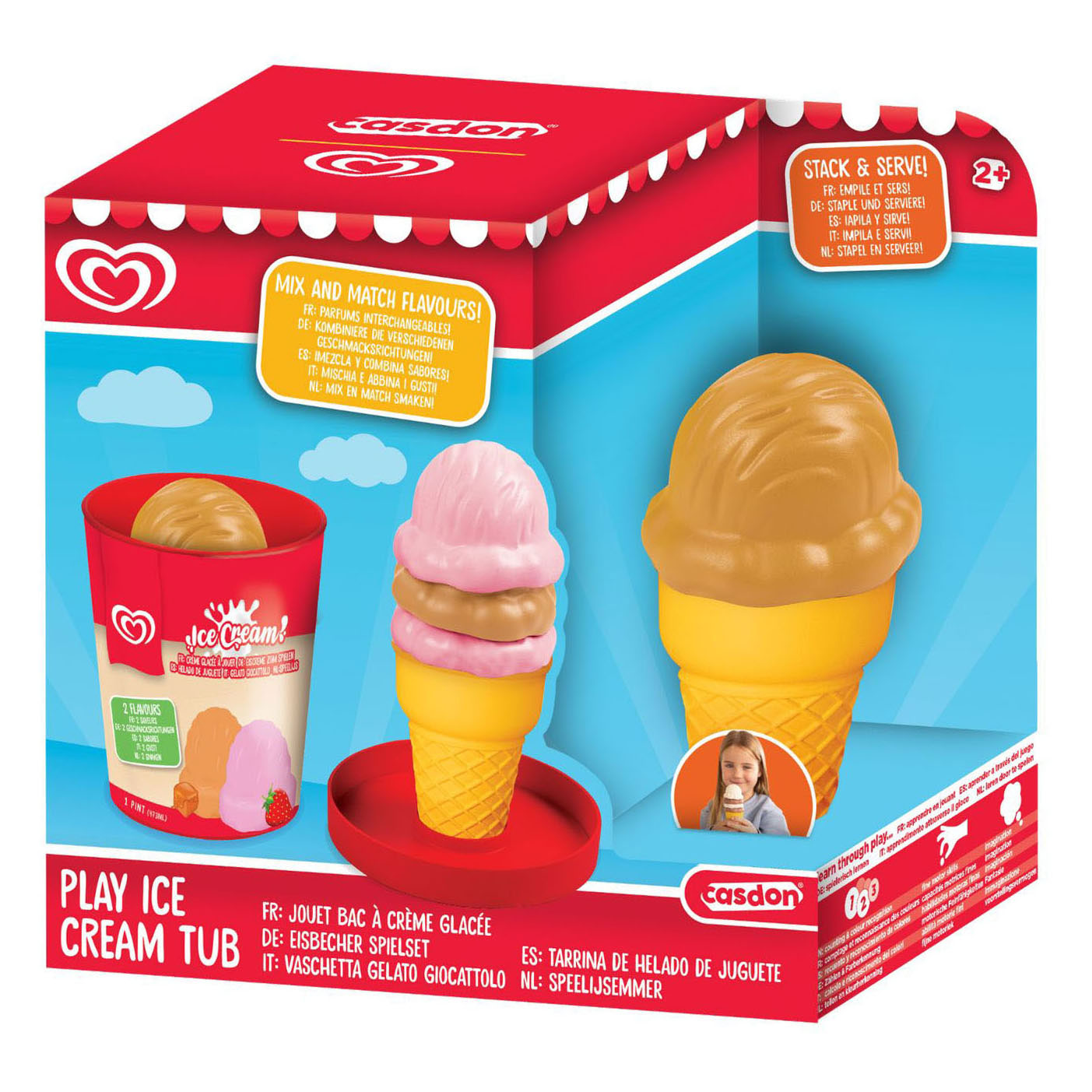 Casdon Ola Speelijs Emmer - Aardbei en Caramel