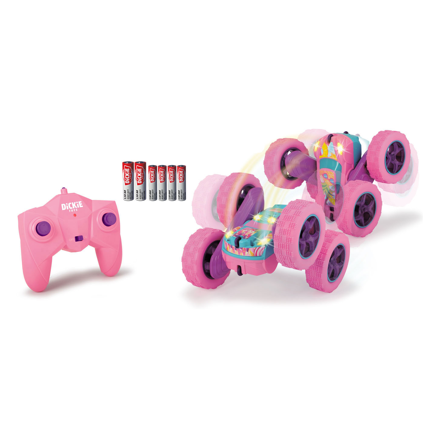 Dickie RC Pink Flippy, voiture contrôlable RTR