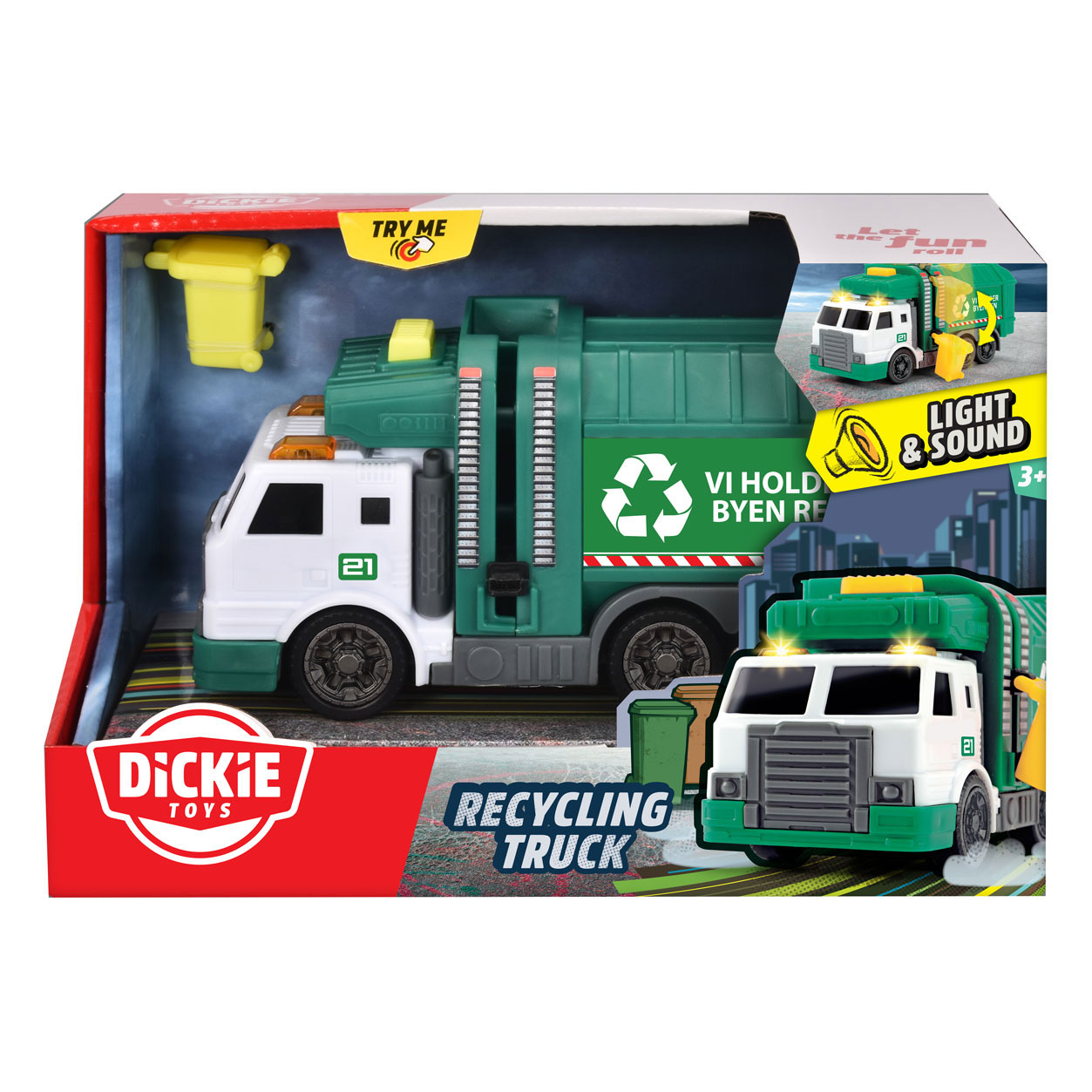 Dickie Recycling-Truck mit Licht und Sound