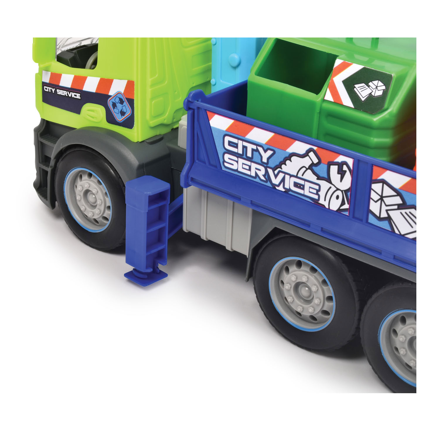 Dickie Action Truck - Recycle Vrachtwagen met Bakken