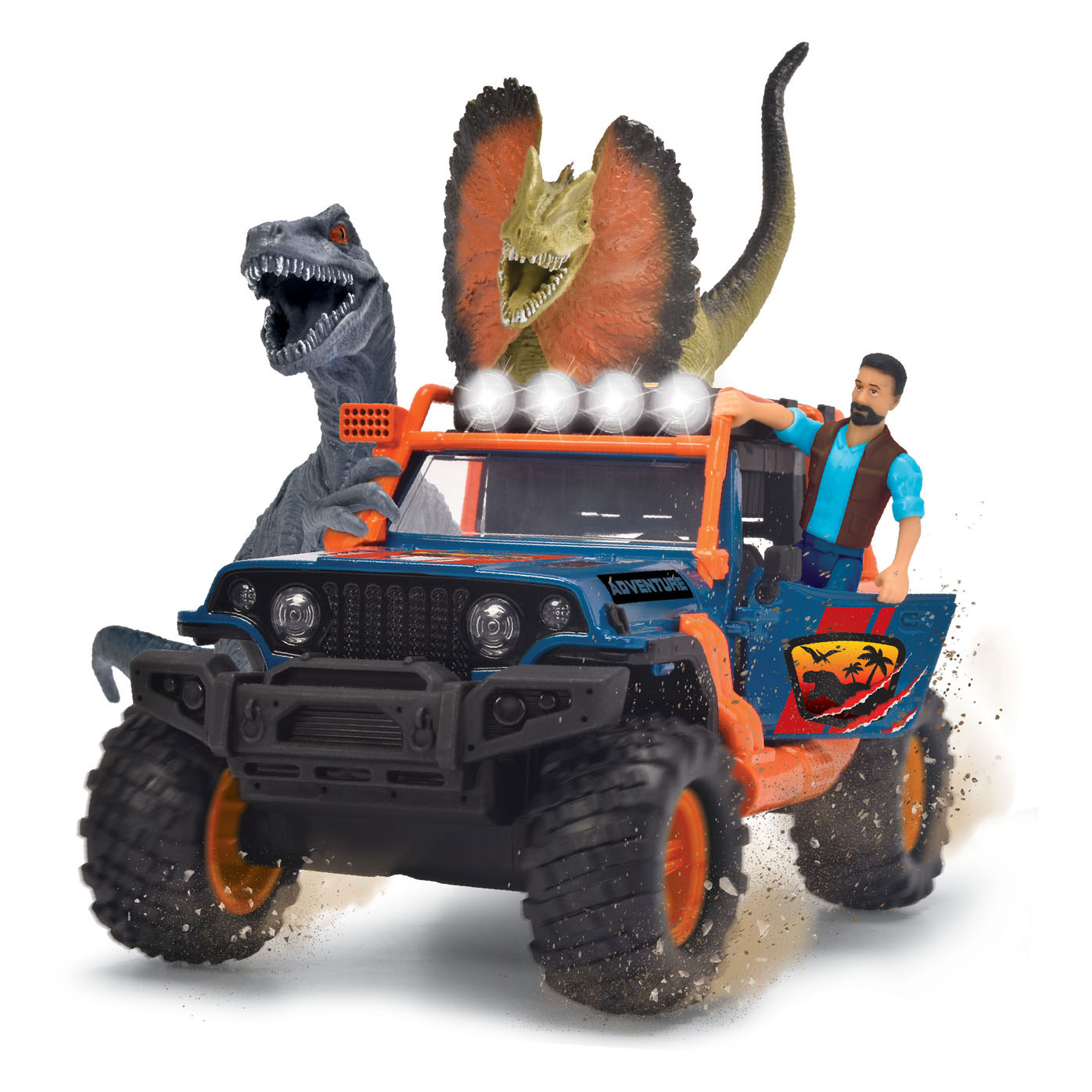 Dickie Dino Jeep avec remorque Playset