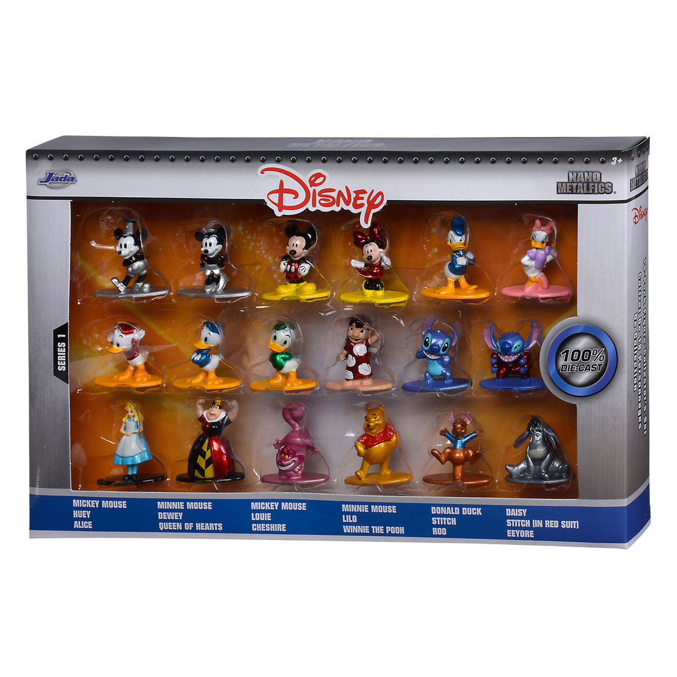 Figurines à collectionner Jada Toys Disney Nano Wave 1, 18 pièces.