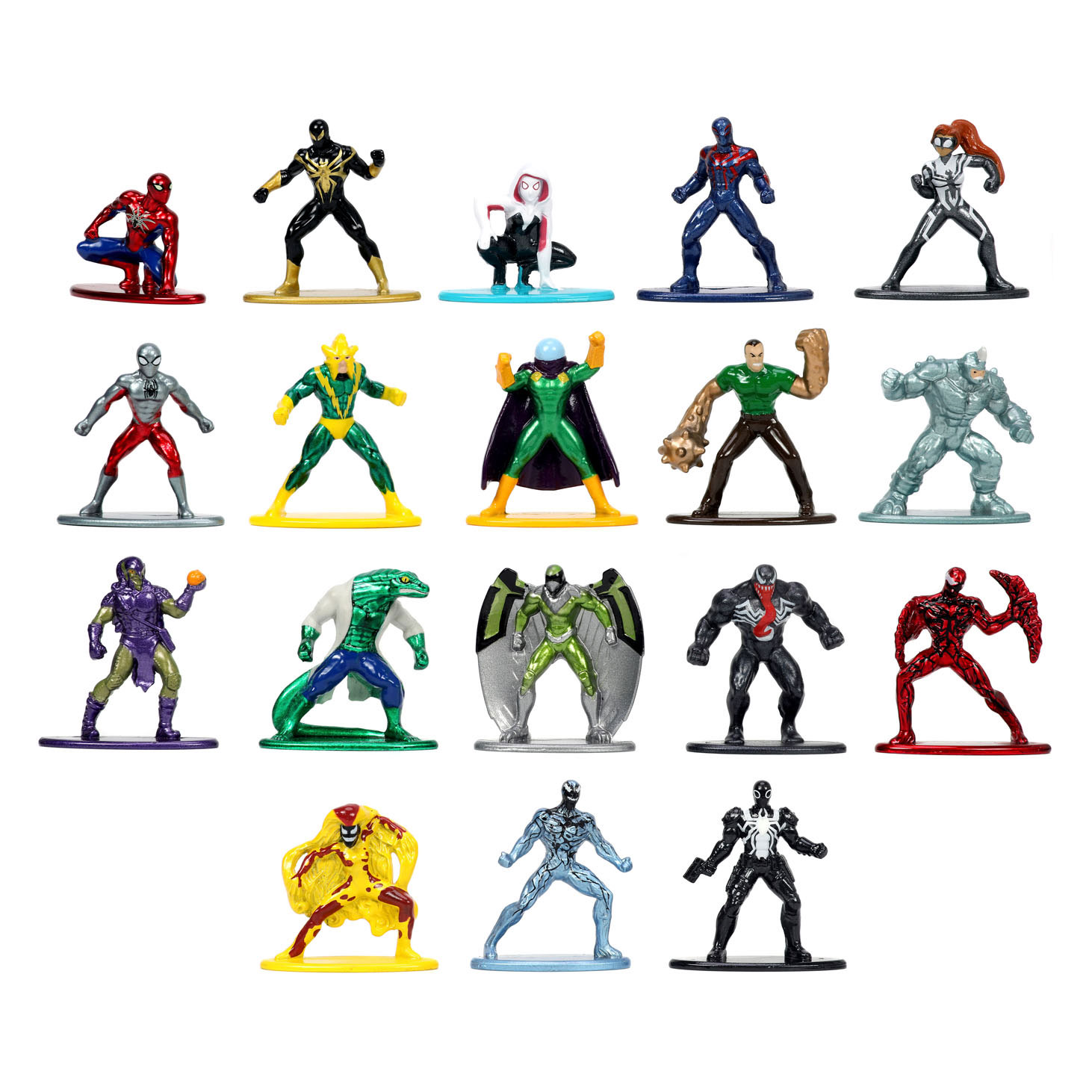 Jada Marvel Spiderman Wave 7 Set, 18st.