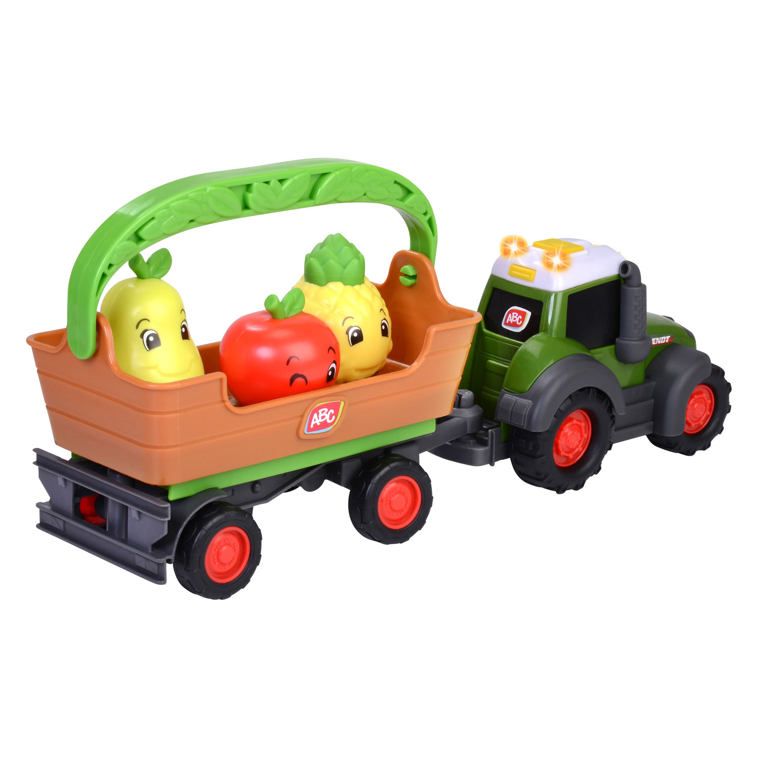 Tracteur de fruits ABC Freddy avec remorque