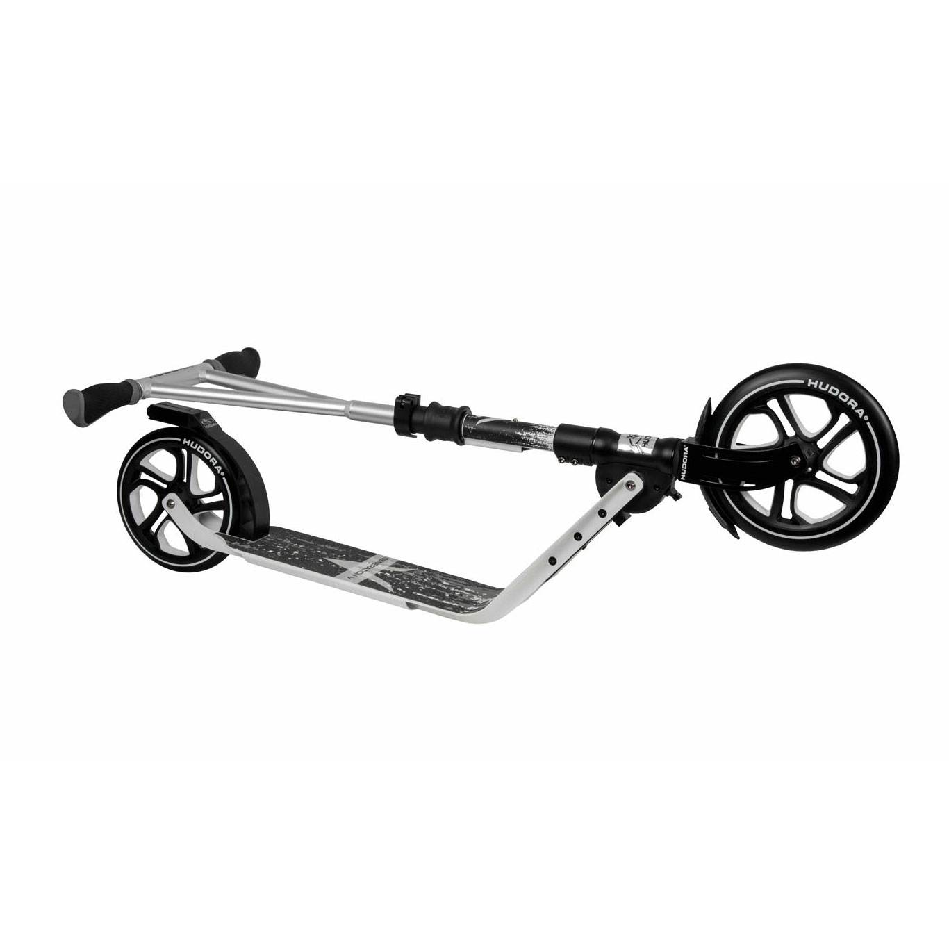 HUDORA BIG Wheel 230 Scooter mit V-förmigem Lenker – Weiß