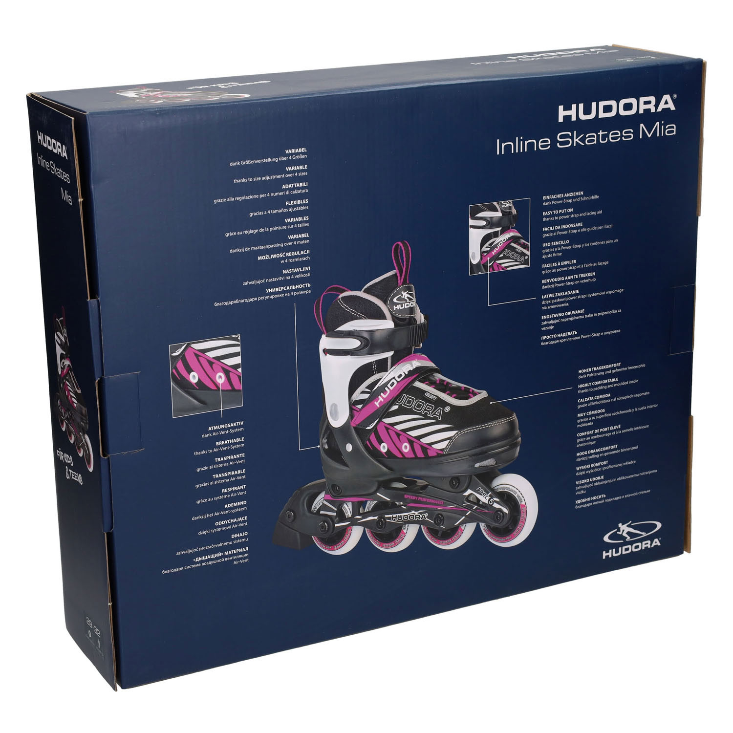 HUDORA Kinder Skeelers Mia Paars, mt 29-32