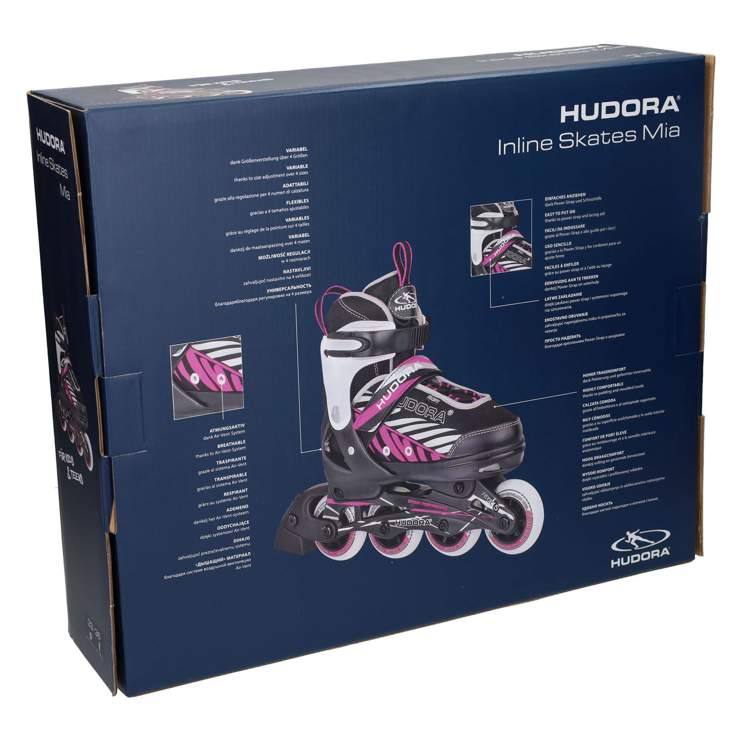 HUDORA Kinder Skeelers Mia Paars, Maat 33-36