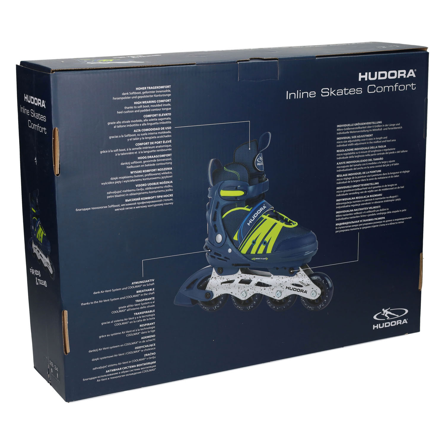 HUDORA Skeelers Comfort Blauw, mt 29-34