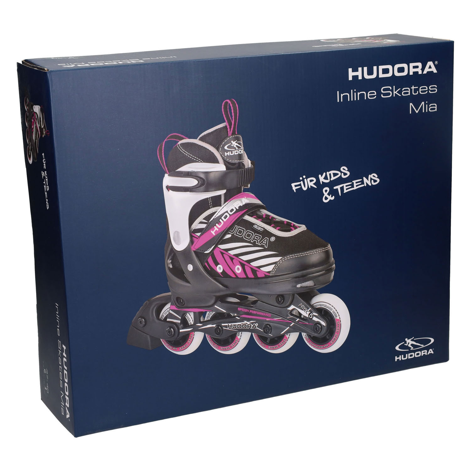 HUDORA Skeelers Mia Zwart/Paars, maat 37-40