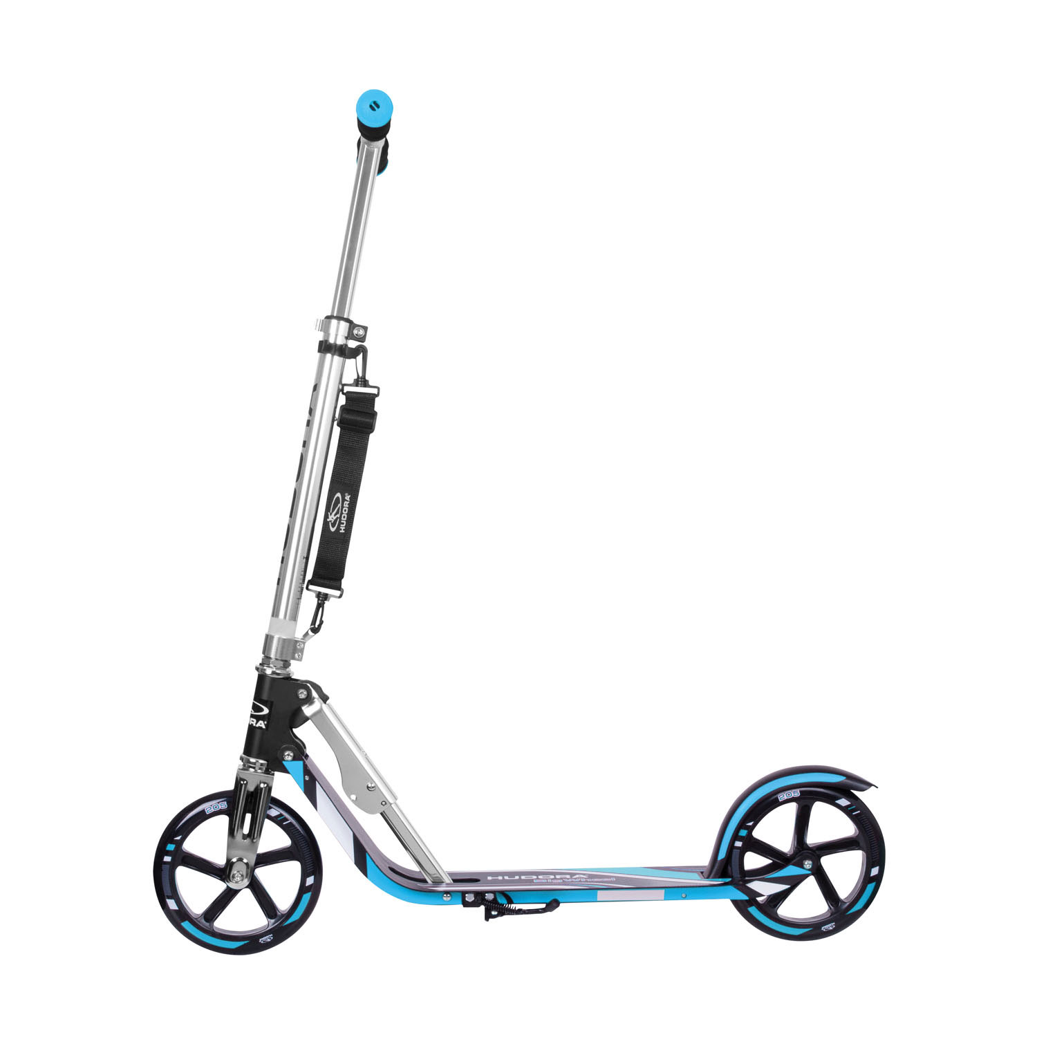 HUDORA Scooter Big Wheel Step RX205 - Zwart/Blauw