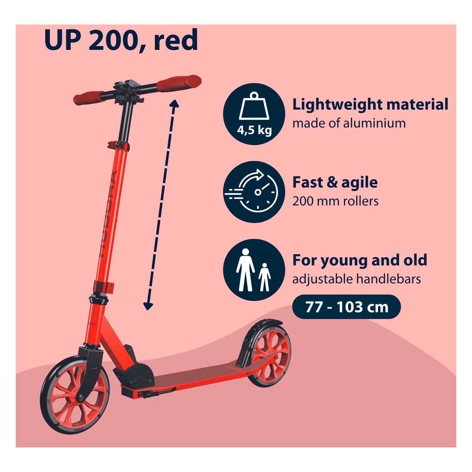 HUDORA Scooter First 200 Rood