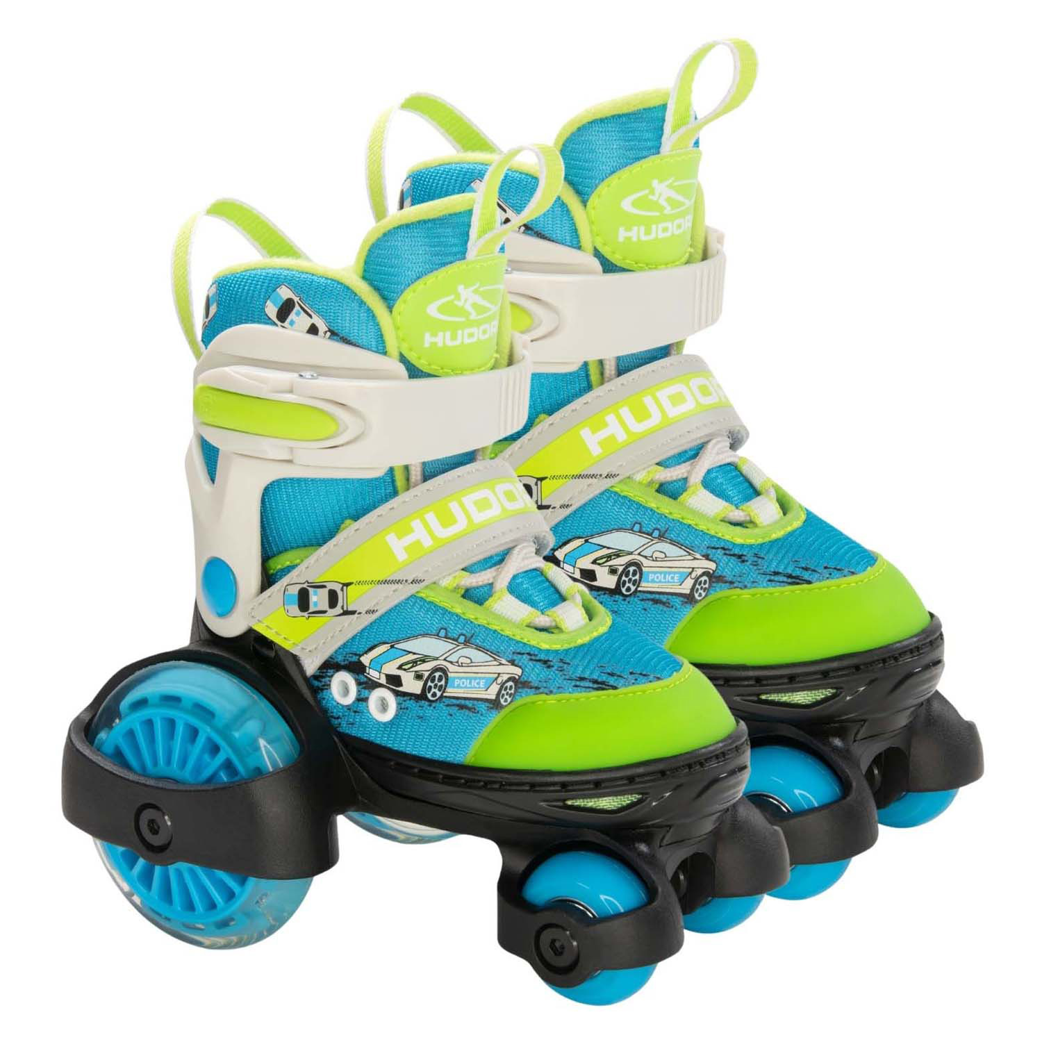 HUDORA Rolschaatsen My First Quad LED Auto, Maat 26-29