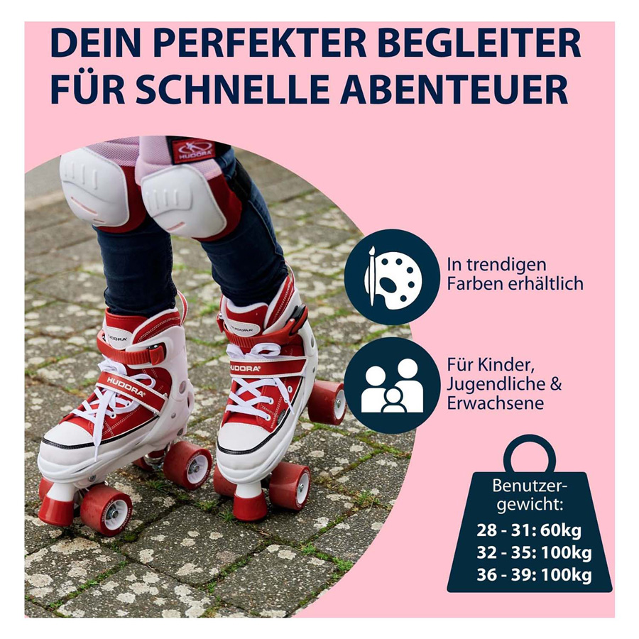 HUDORA Rolschaatsen Sneaker Amber, Maat 36-39