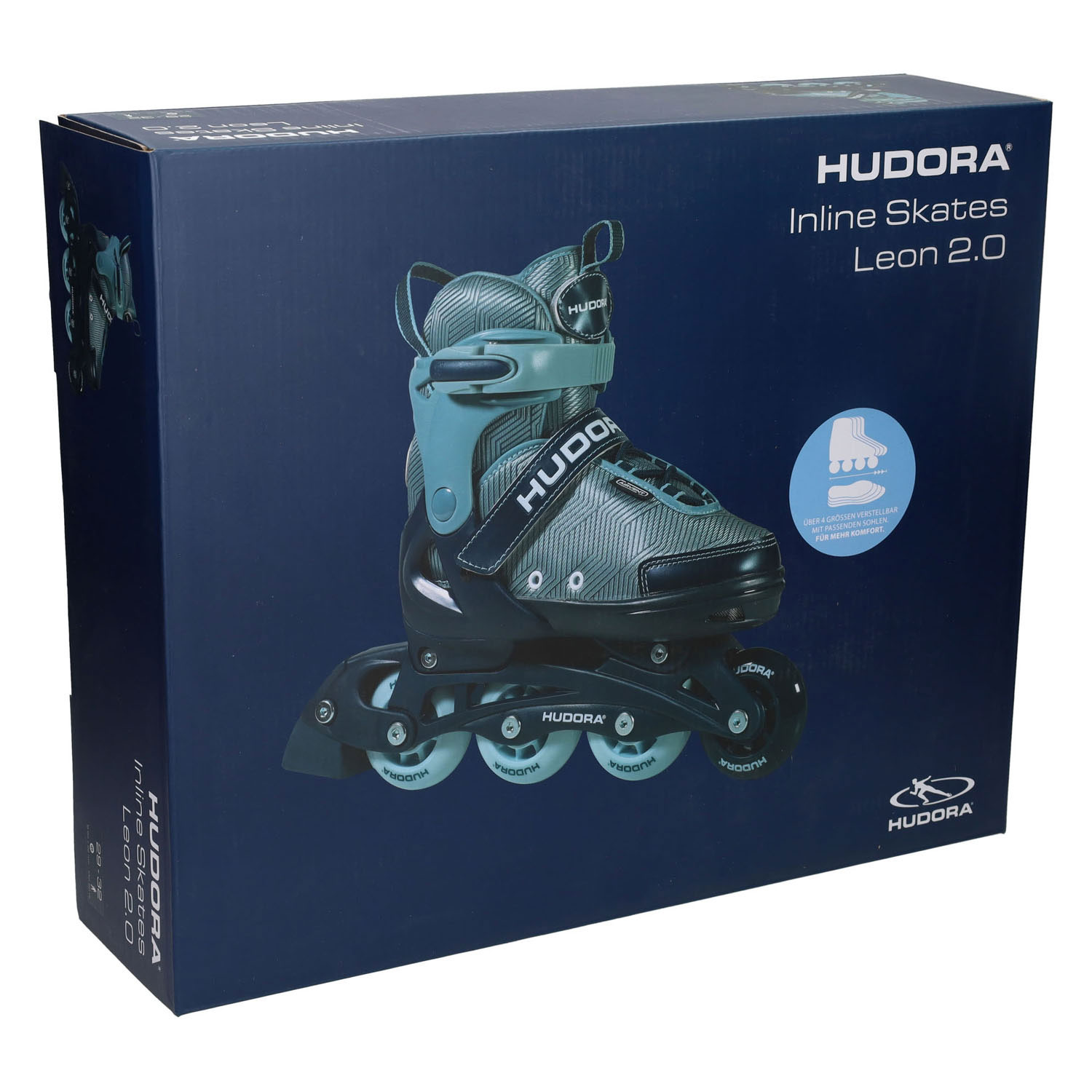 HUDORA Inline Skeelers Leon 2.0 Ocean, Maat 29-32