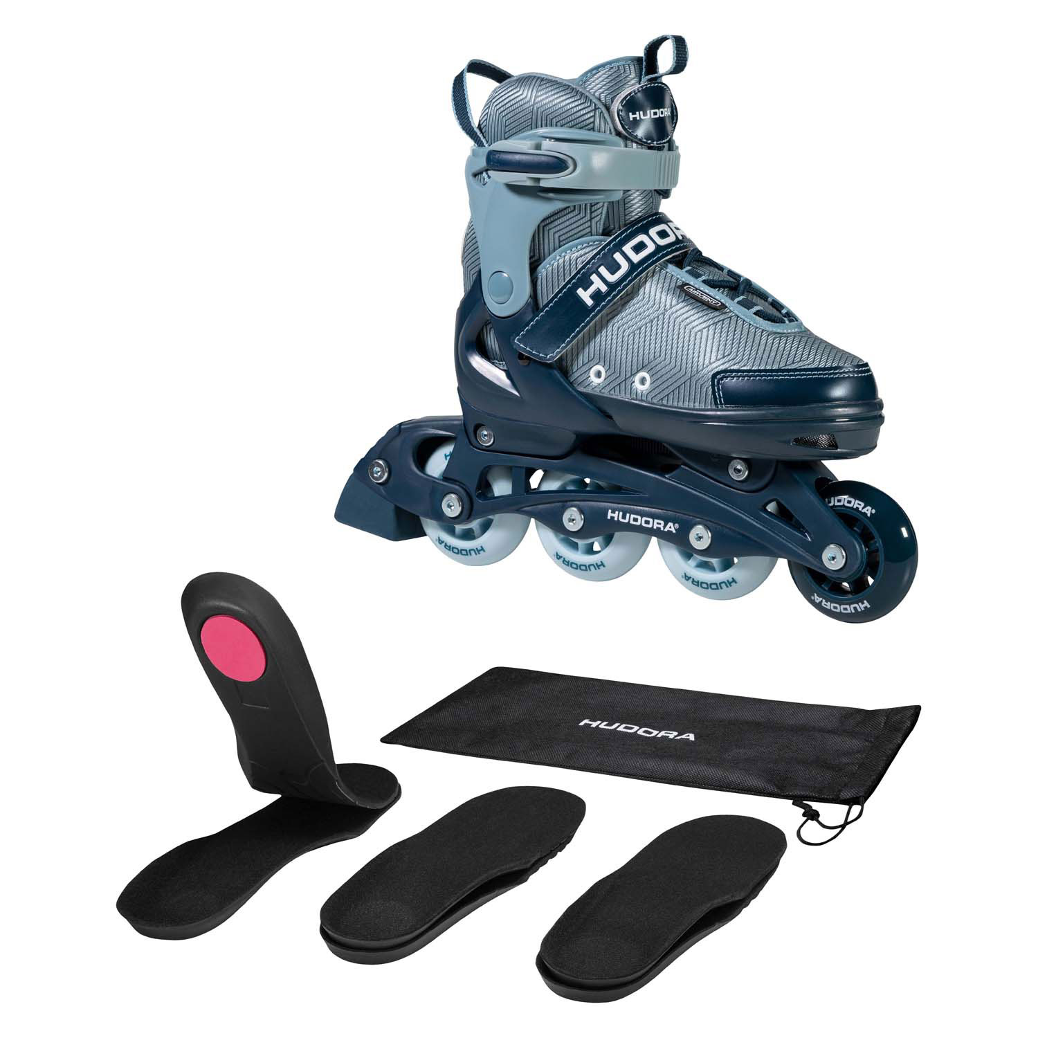 Inline Skates alignées HUDORA Leon 2.0 Ocean, pointures 37-41