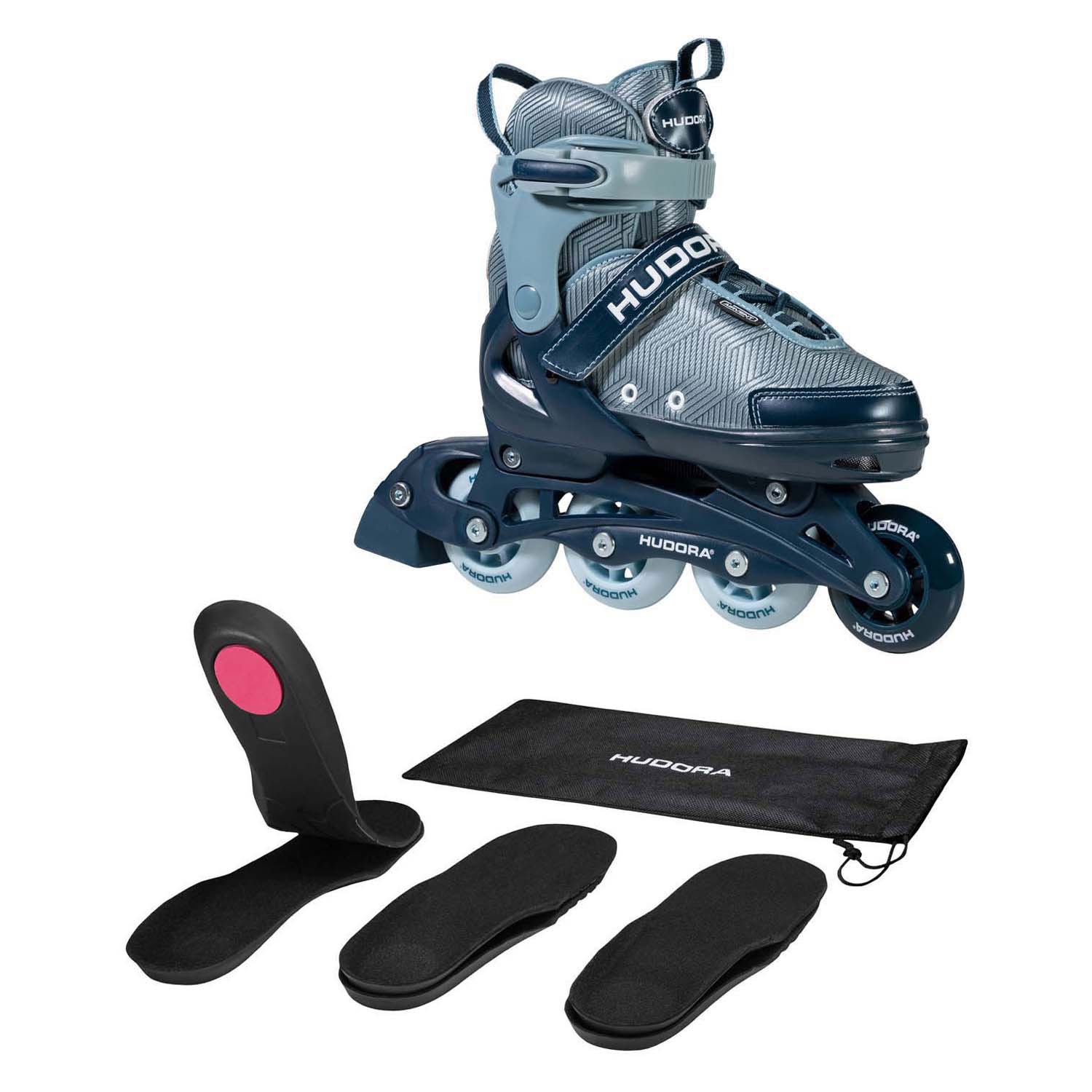 Inline Skates alignées HUDORA Leon 2.0 Ocean, pointures 37-41