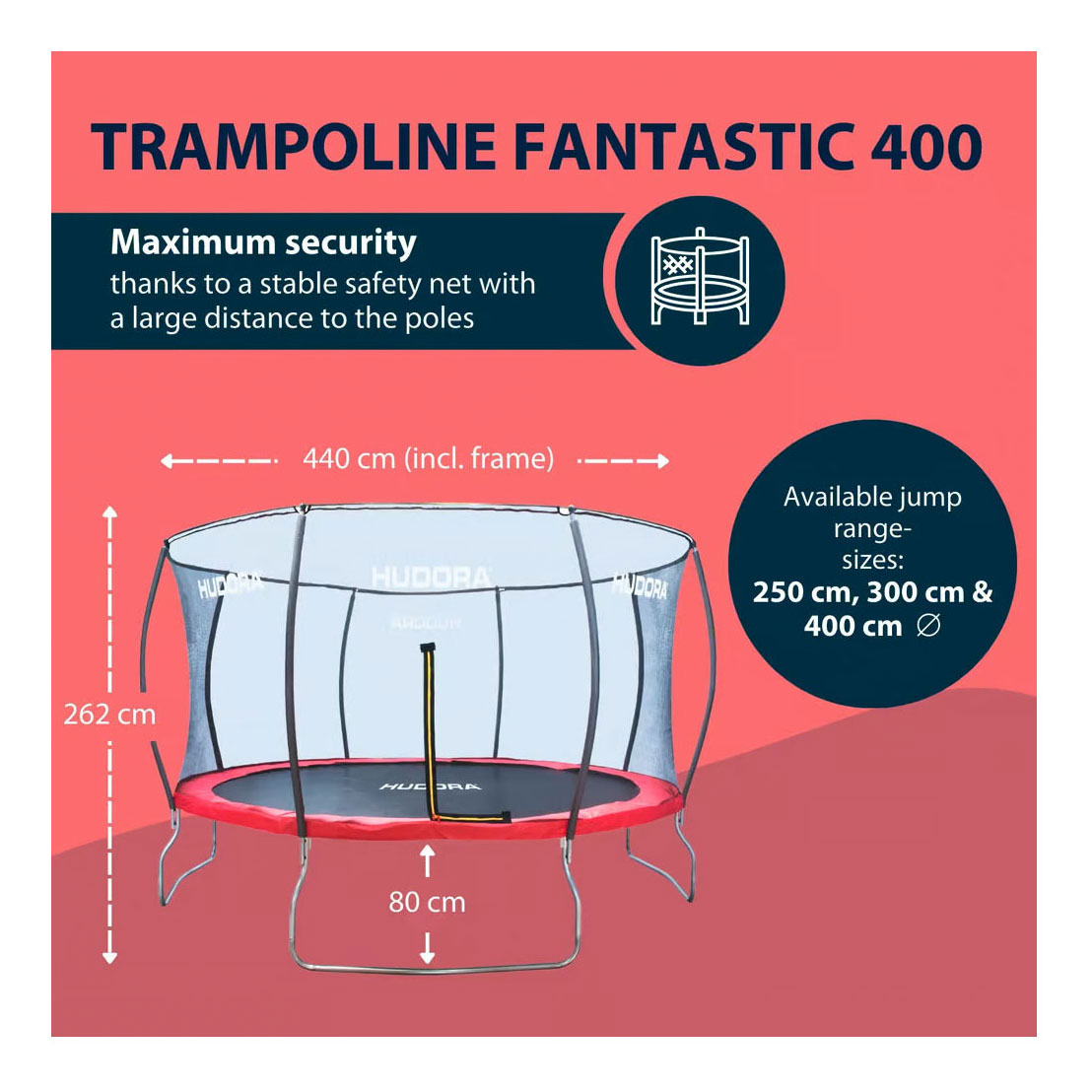 HUDORA Fantastic Trampoline 400V