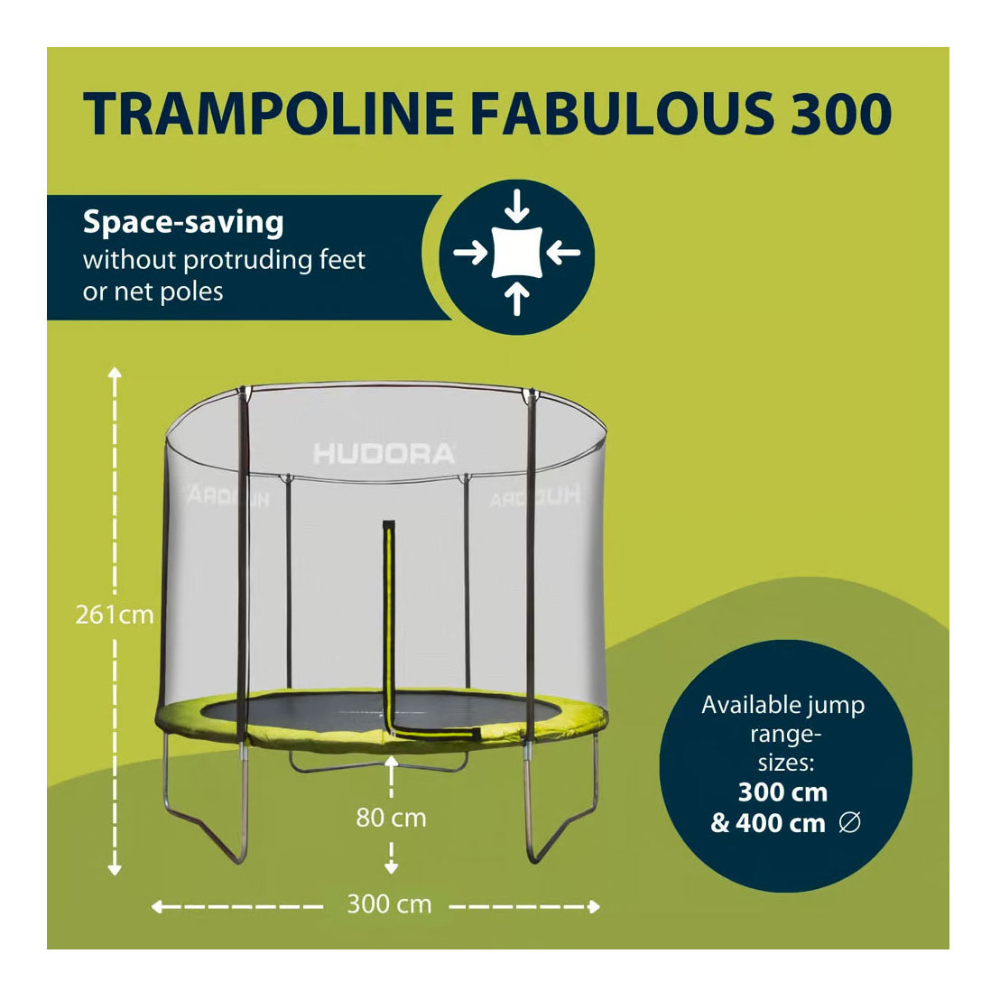 HUDORA Trampoline Fabulous 300V