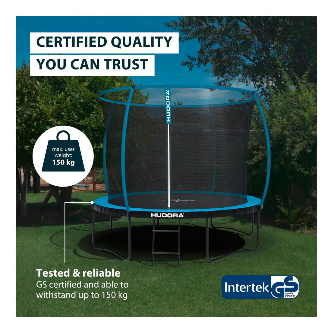 HUDORA Trampoline Up 300 - Blauw