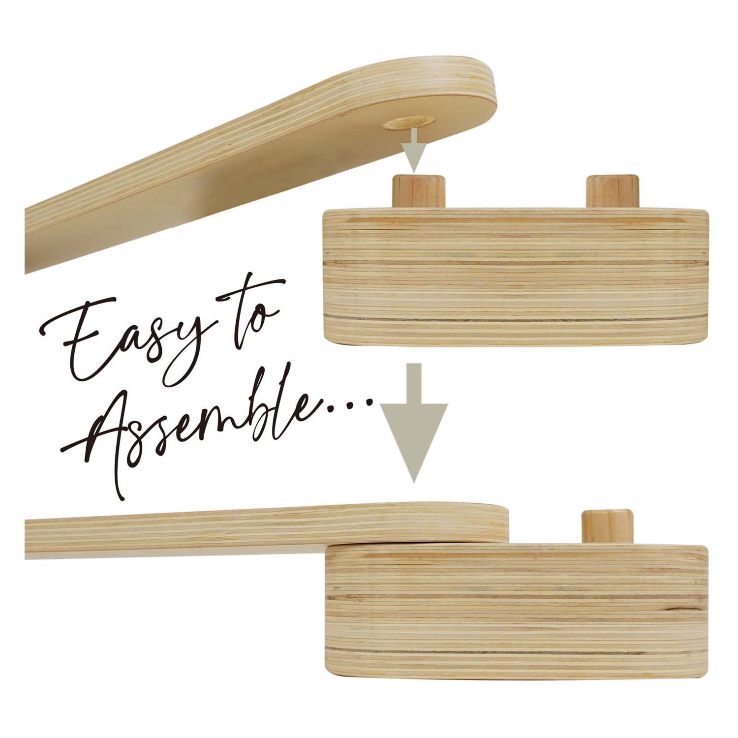 Ensemble de circuits d'équilibre en bois, 15 pièces.