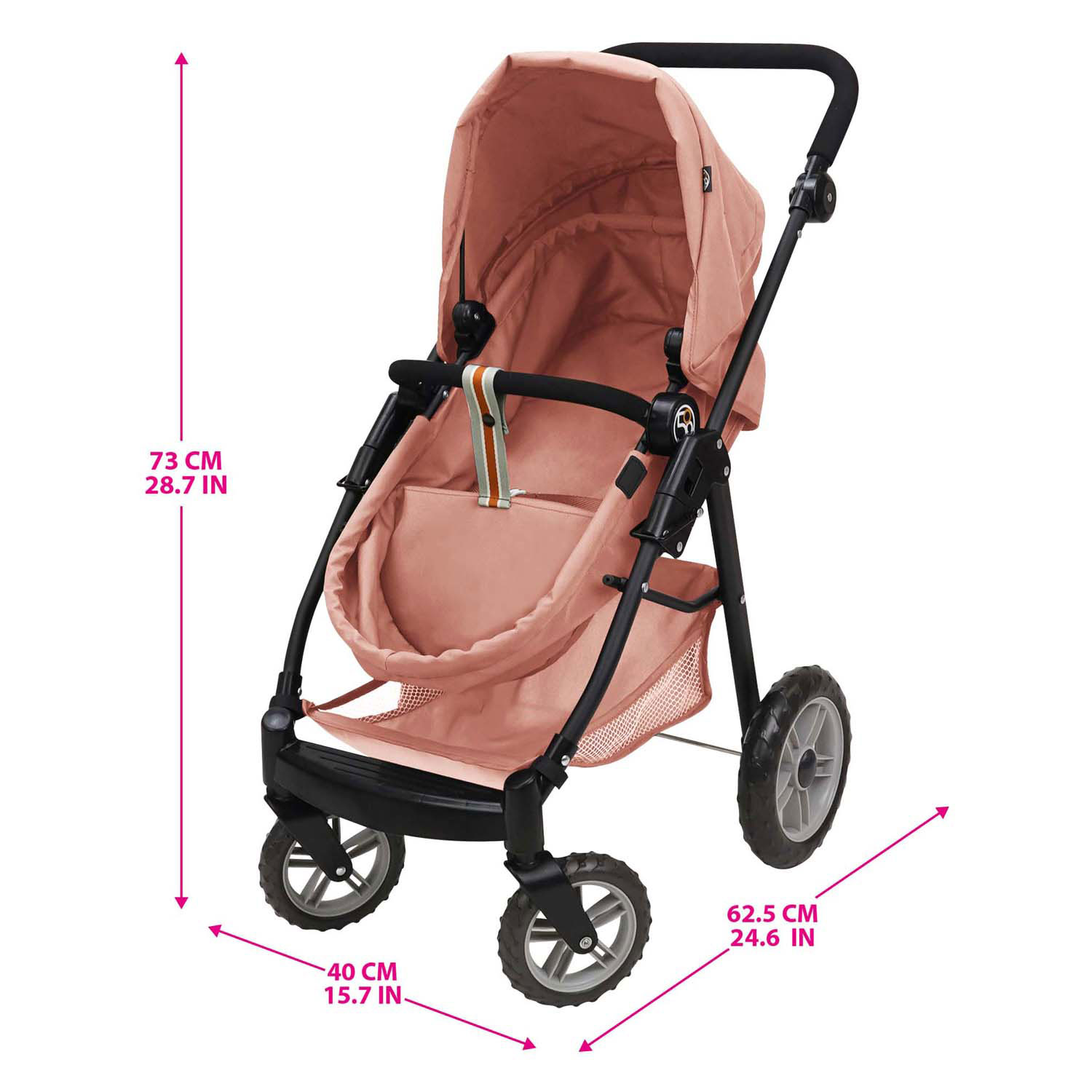 Landau de poupée 2 en 1 - Rose