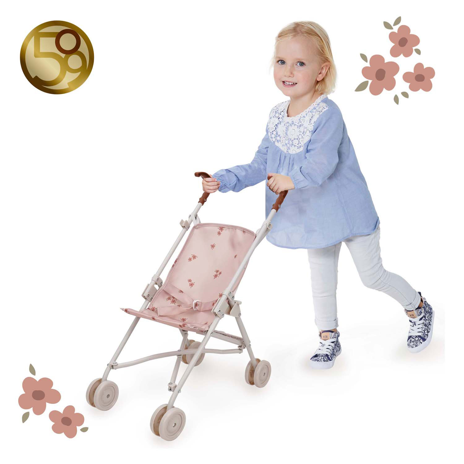 Poussette pour poupée Ballet Flora