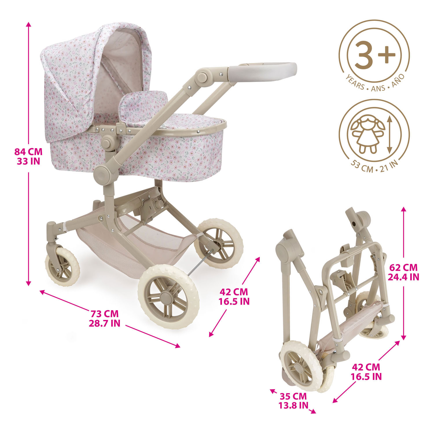 CityPark 2-in-1 Deluxe Poppenwagen & Buggy