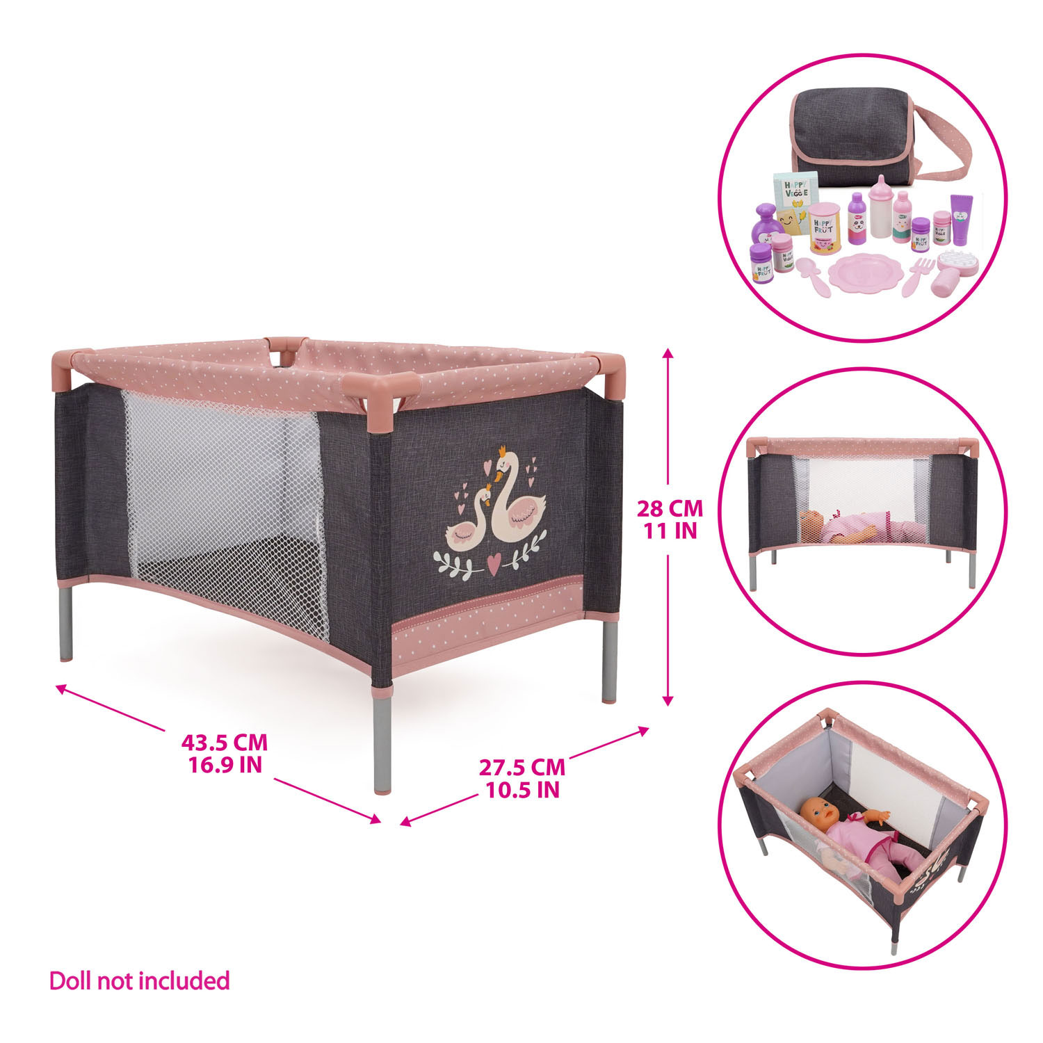 Poppenwagen Speelset - 18dlg.