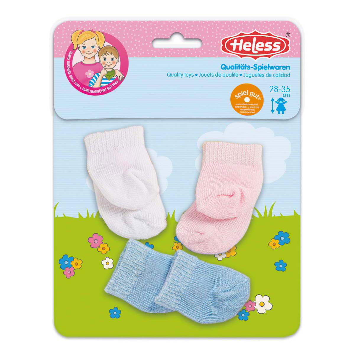 Chaussettes de poupée - 3 paires, 28-35 cm