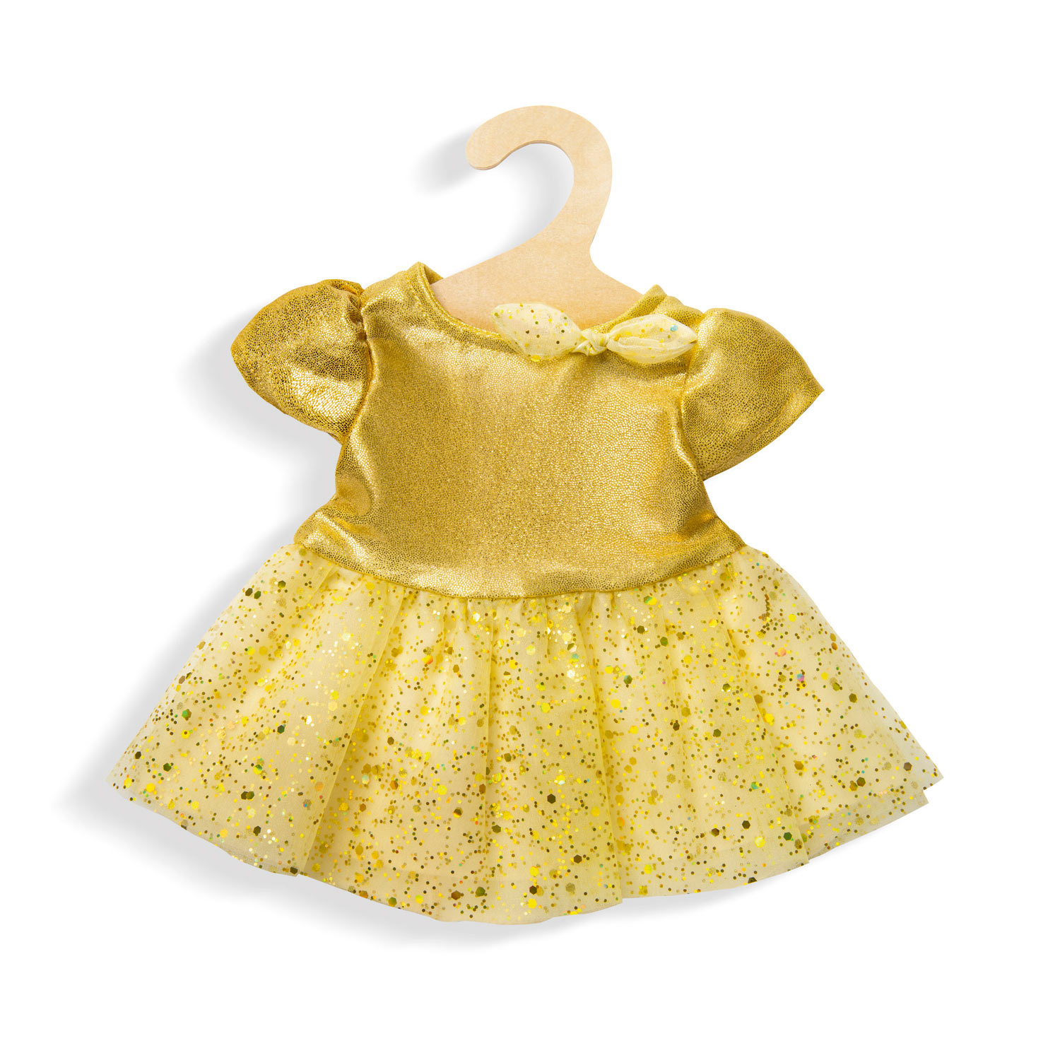 Robe de poupée dorée, 28-35 cm