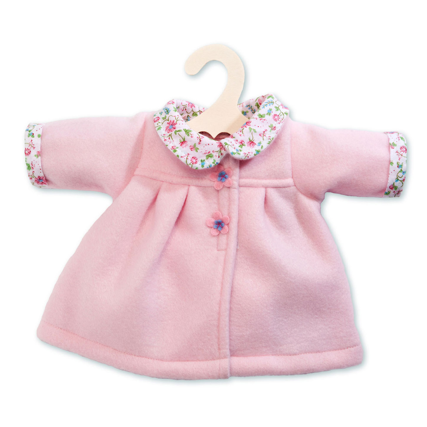 Manteau d'hiver pour poupée rose, 28-35 cm