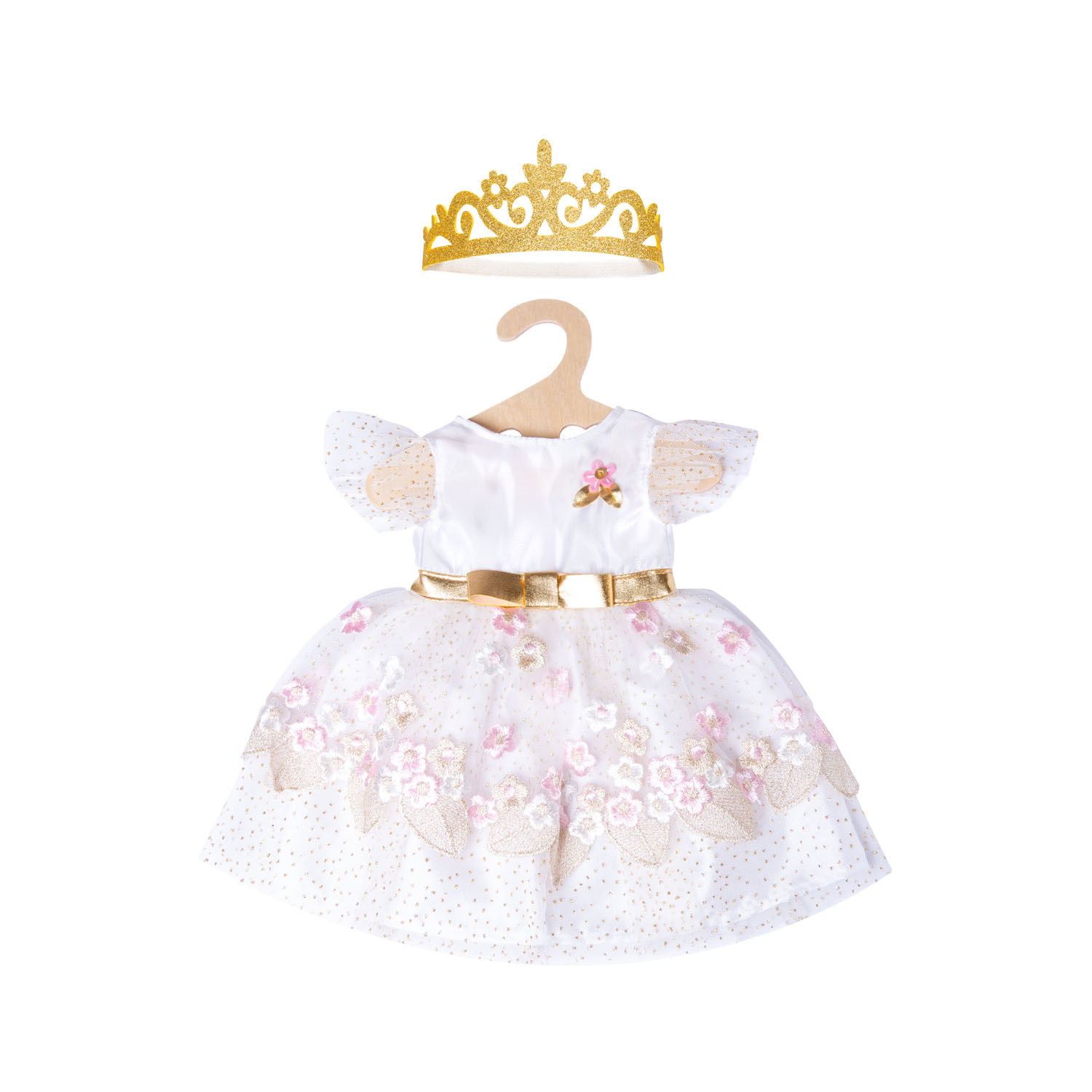 Robe de poupée Princesse avec couronne, 35-45 cm