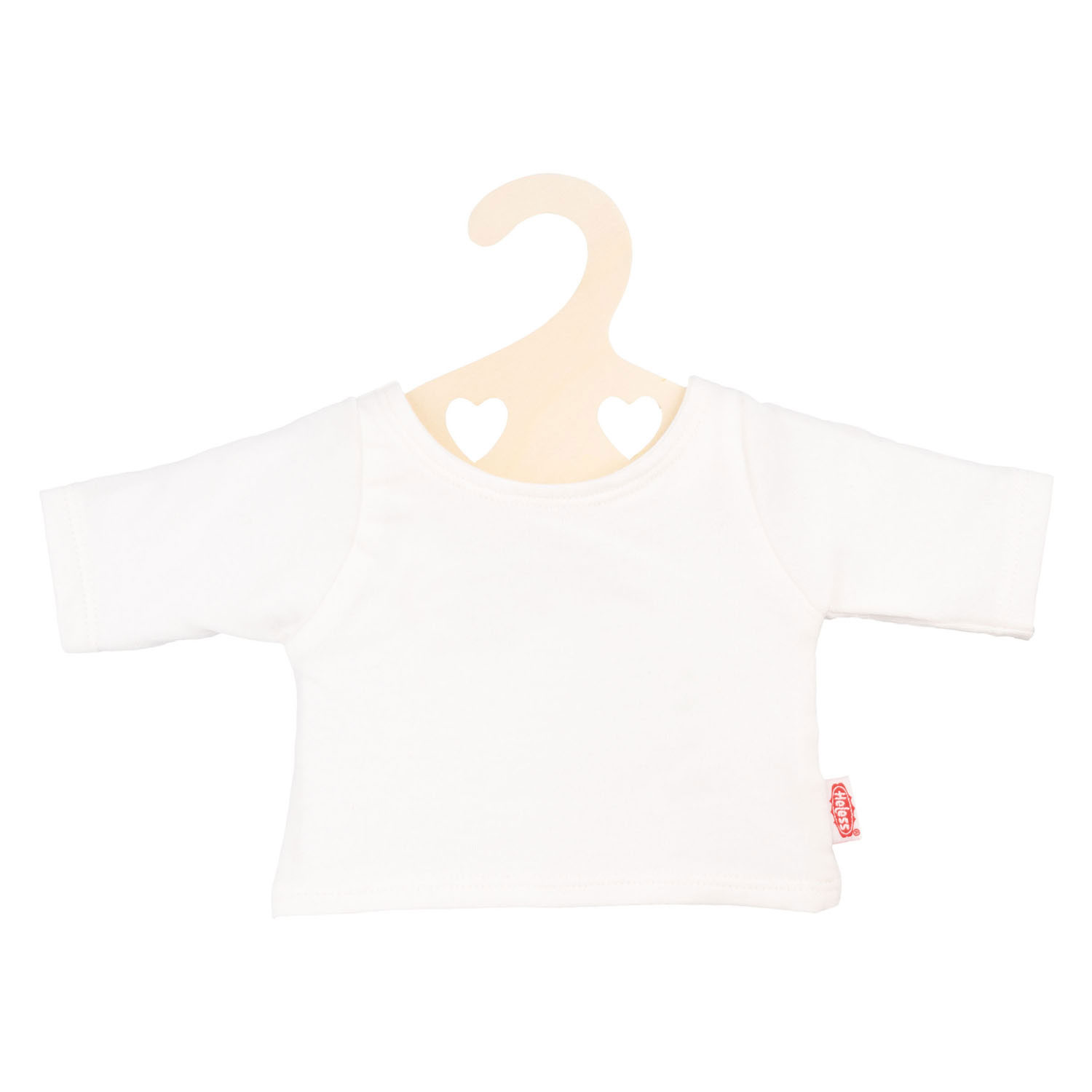Heless Poppen T-Shirt Wit op Kledinghanger, maat 28-35 cm