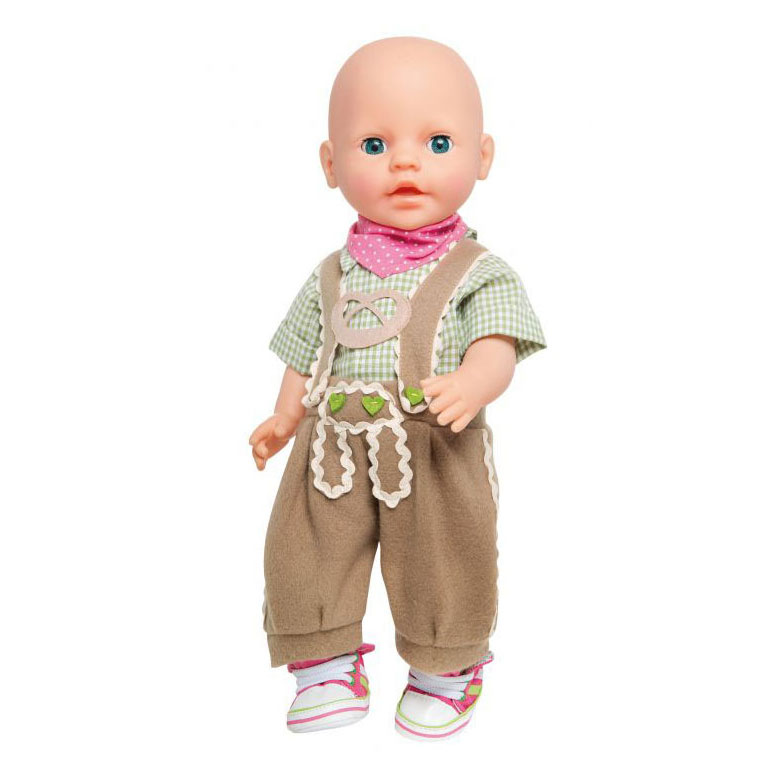 Vêtements de poupée Lederhosen avec chemise et écharpe, 35-45 cm