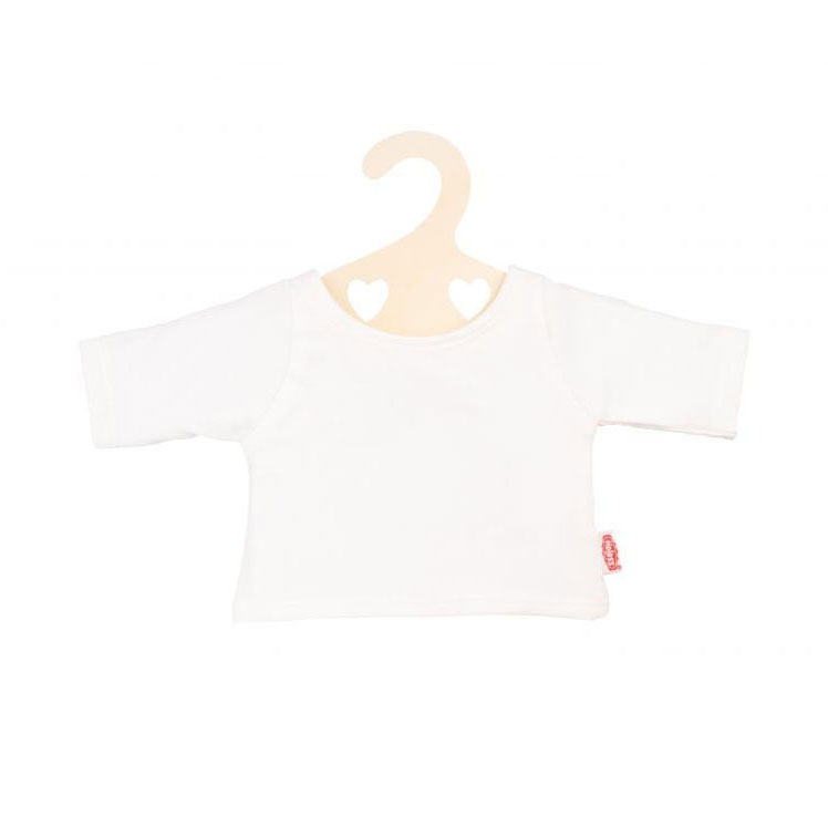 T-shirt de poupée blanc sur cintre, taille 35-45 cm