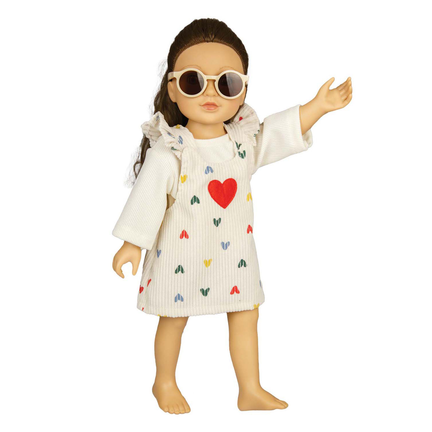 Lunettes de soleil de poupée beiges