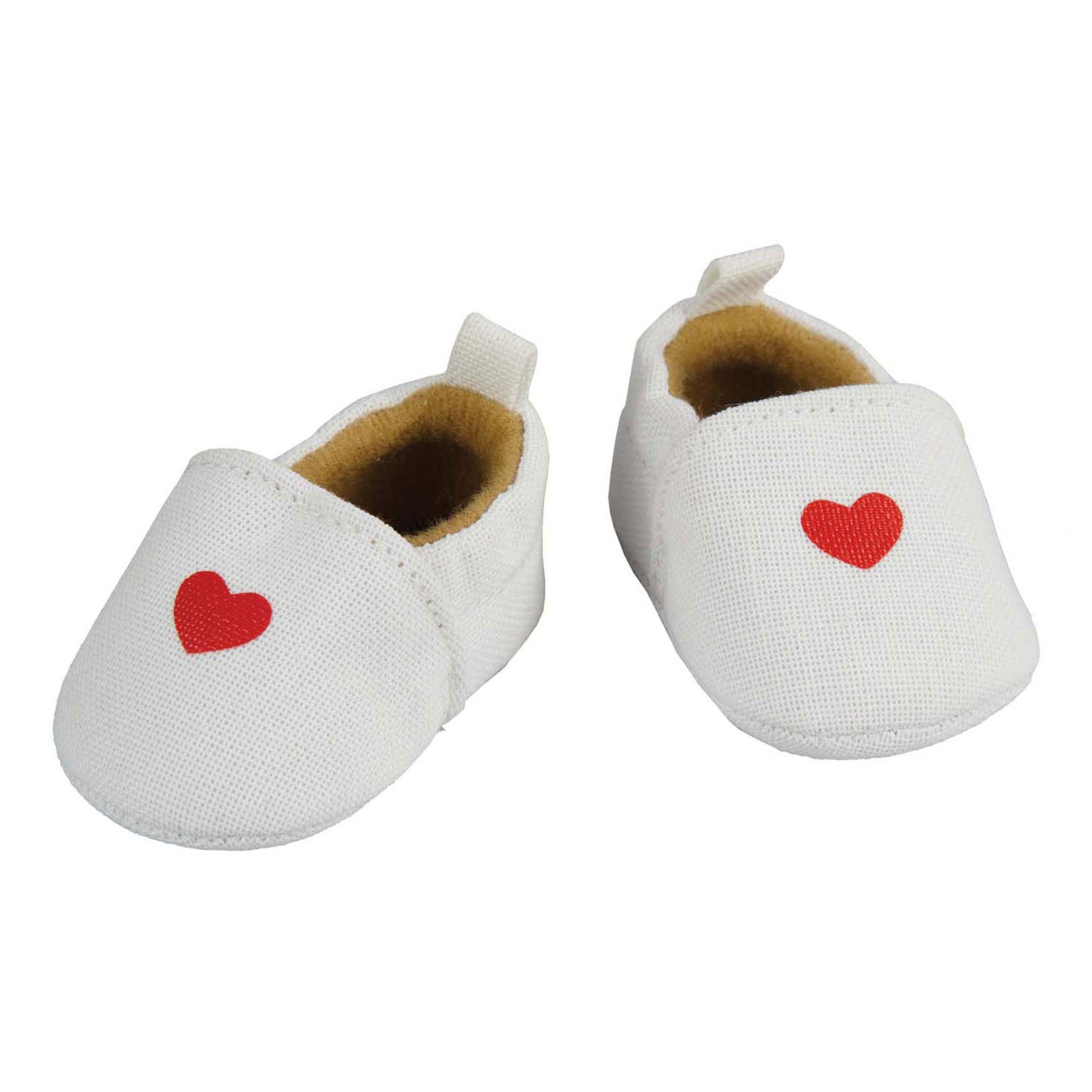 Chausson de poupée avec coeur, 38-45 cm