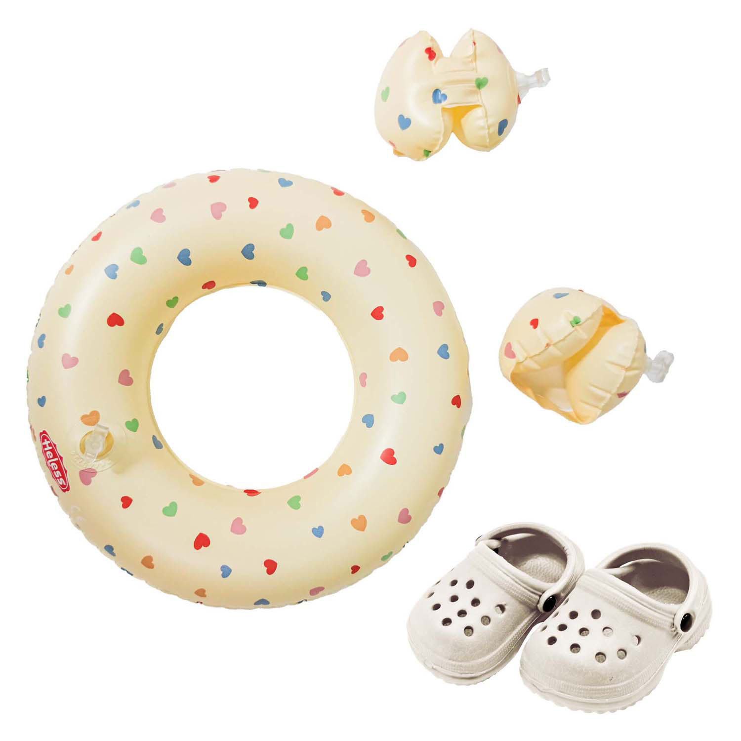 Ensemble de natation pour poupée Confettis en forme de cœur, 35-45 cm