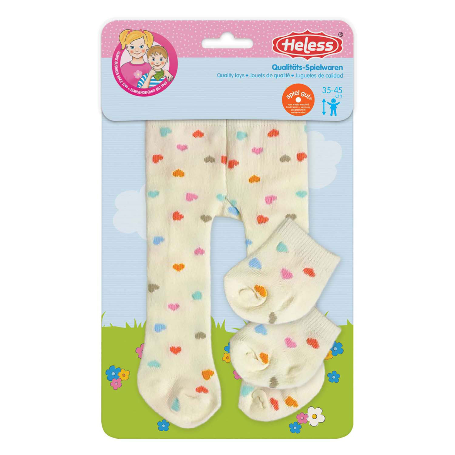 Poupée Maillot avec chaussettes Cœur Confetti, 35-45 cm
