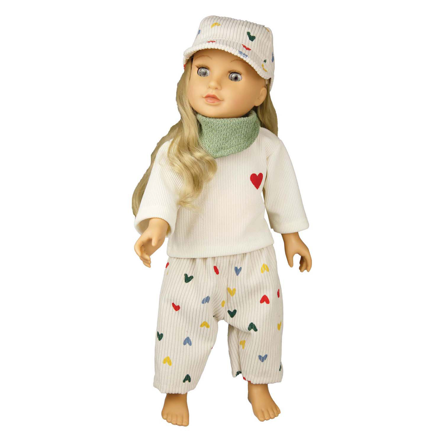 Chapeau de poupée Confettis en forme de cœur, 35-45 cm