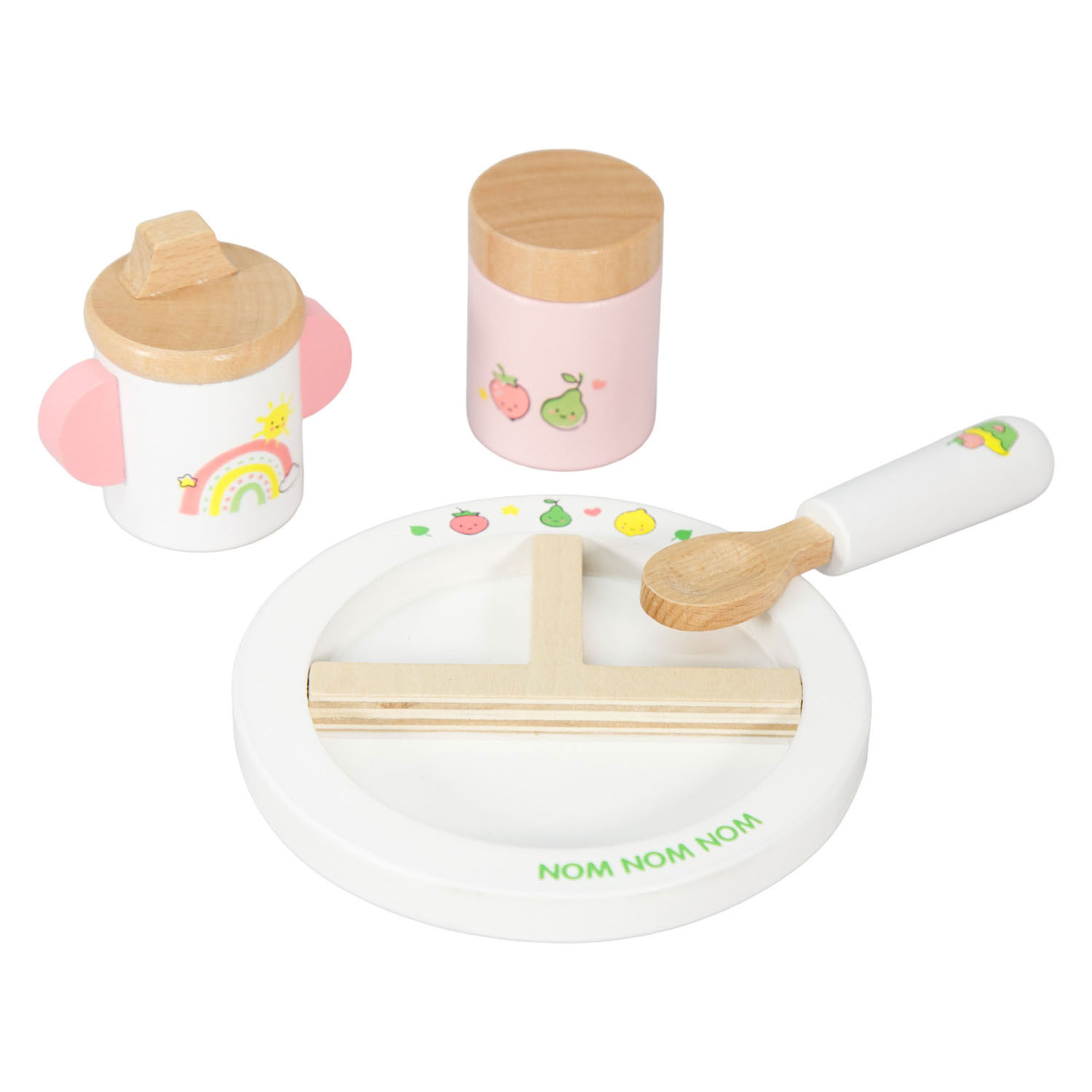 Houten Poppenvoedingsset Cheeky Fruits - 4dlg.