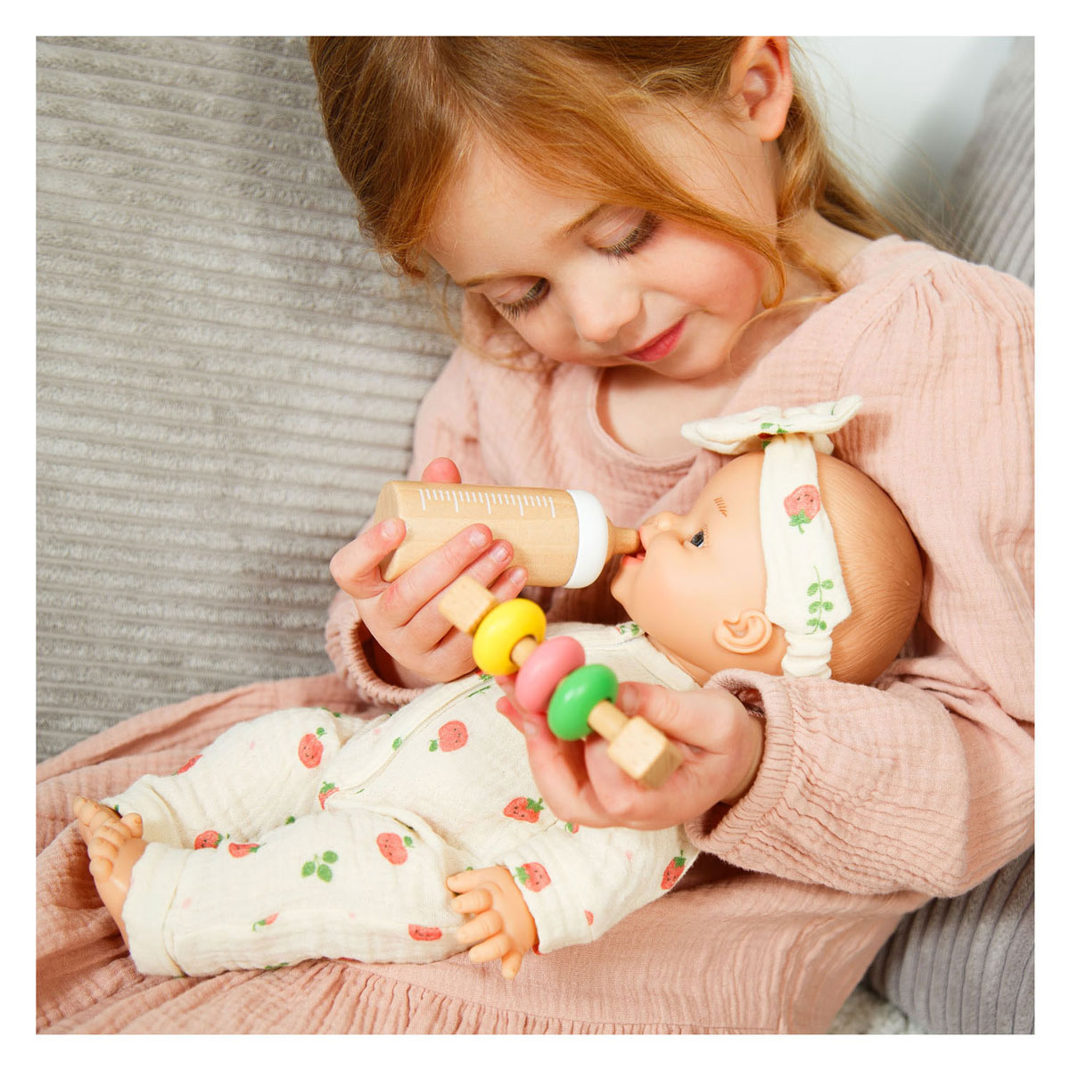 Houten Poppenbabyset Schaapje - 3dlg.