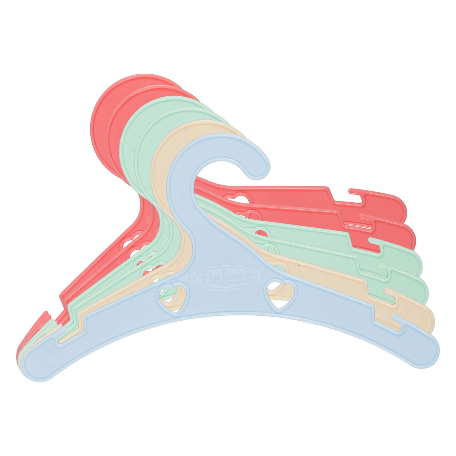Poppenhangers Pastelkleuren - 6st.