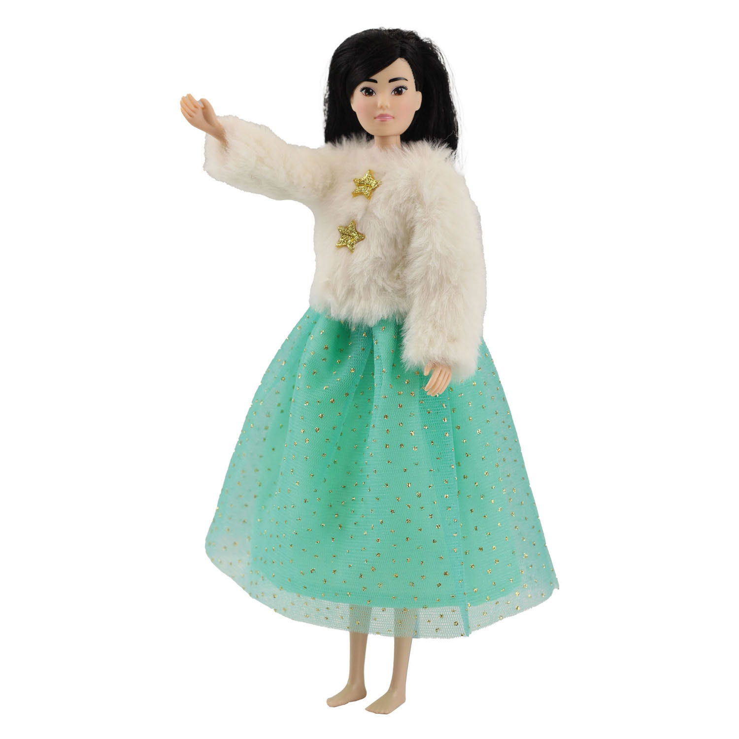 Pluche Jasje Yuki met Tule Rok voor Modepoppen - 29cm