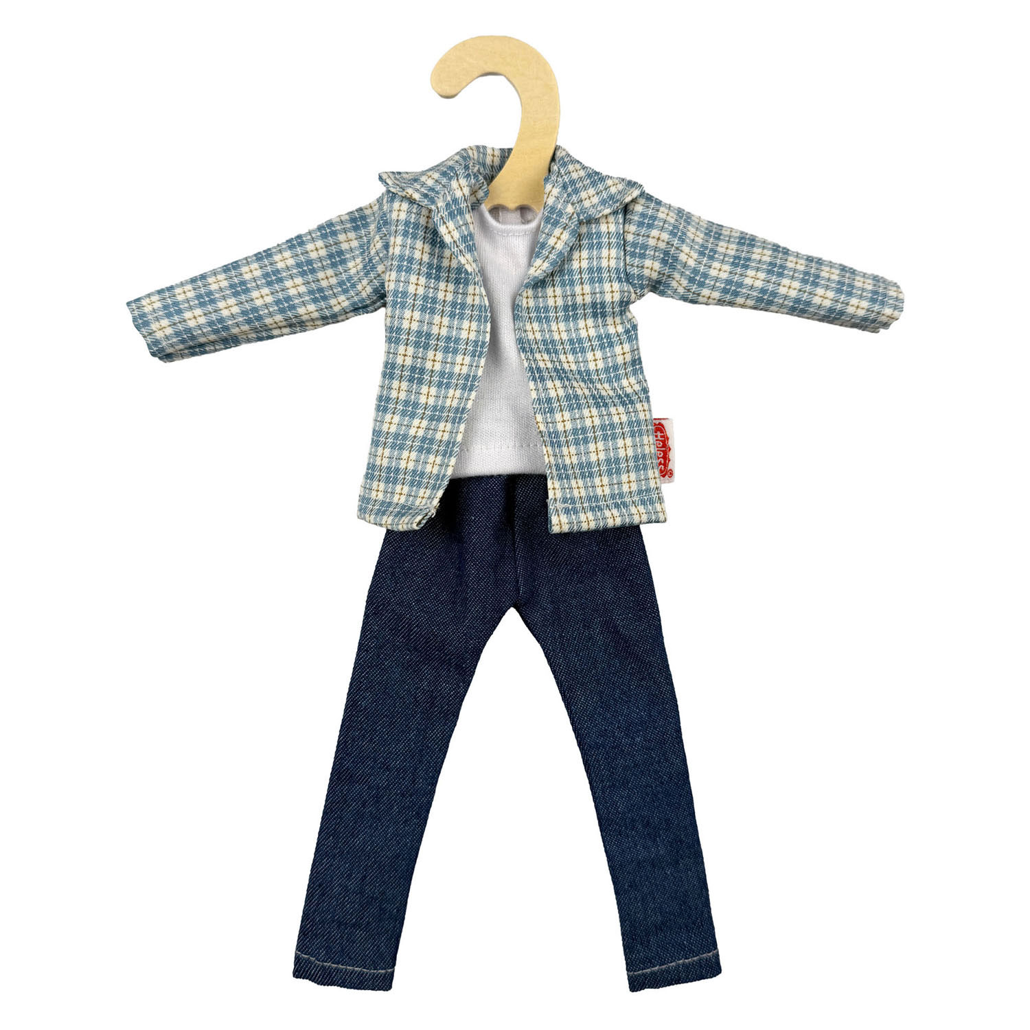 Geruit Overhemd met Jeans voor Modepoppen - 29cm