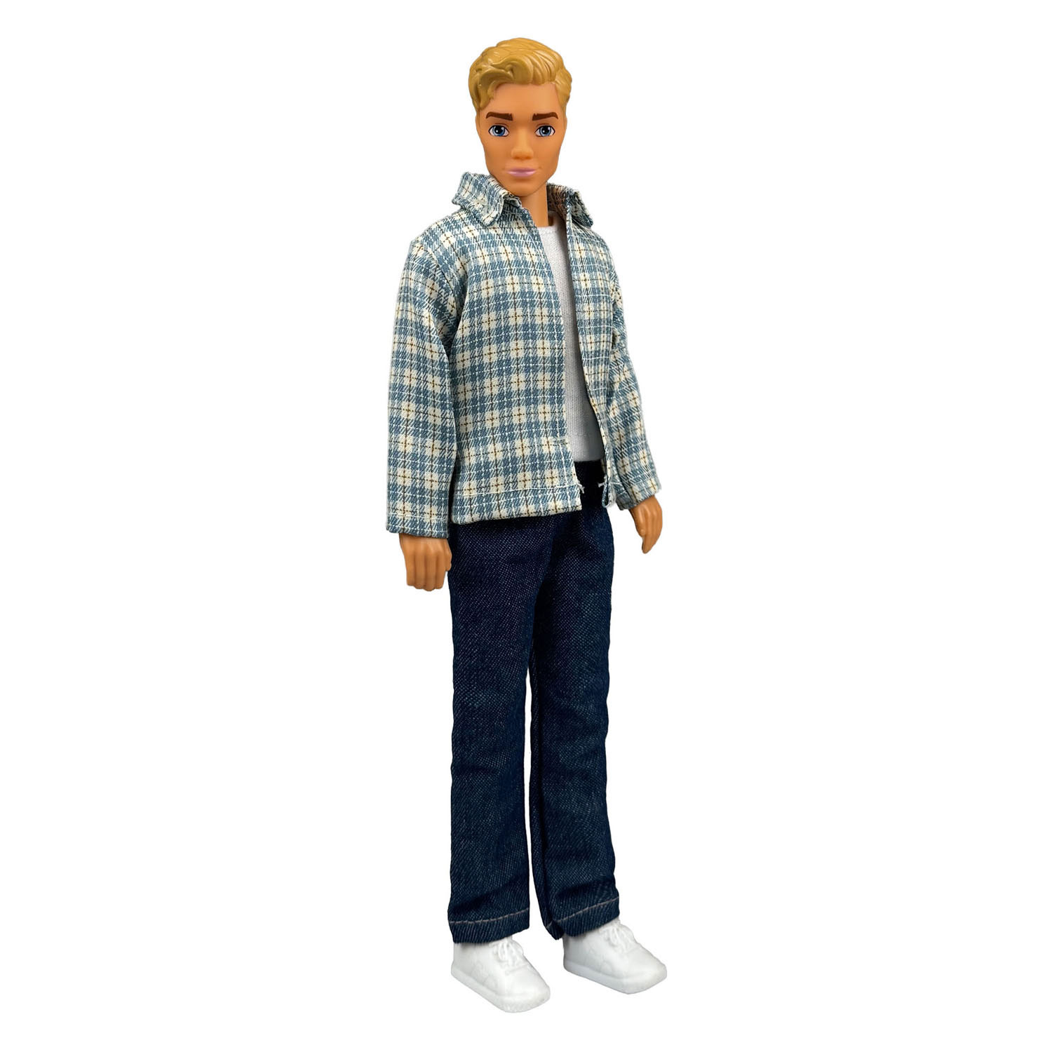Geruit Overhemd met Jeans voor Modepoppen - 29cm