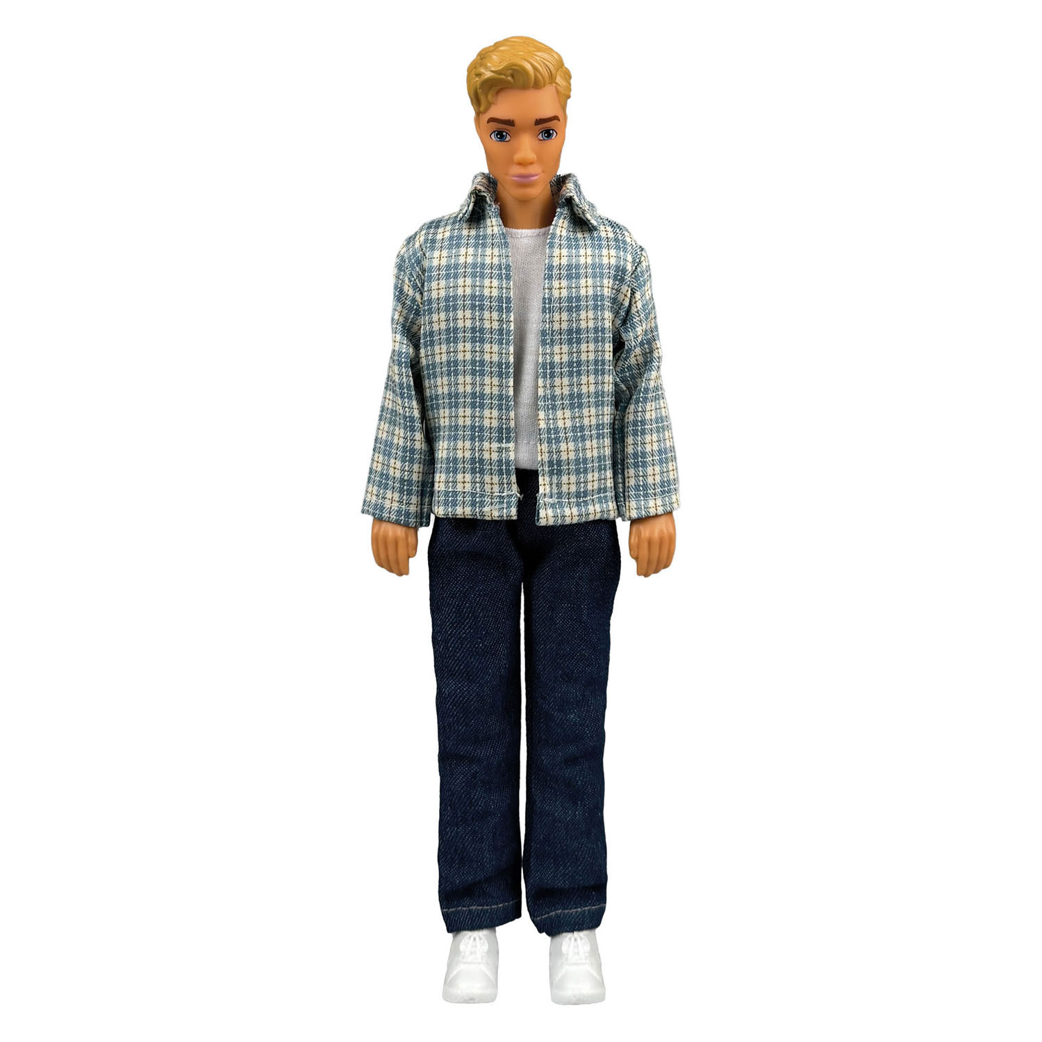 Geruit Overhemd met Jeans voor Modepoppen - 29cm
