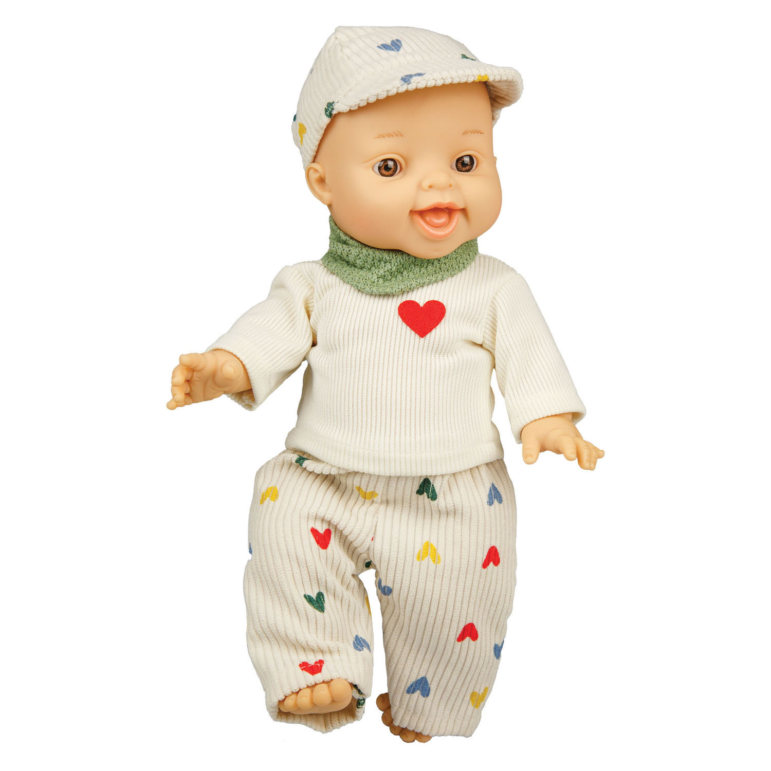 Jongens Babypop met Corduroy Outfit - 34cm