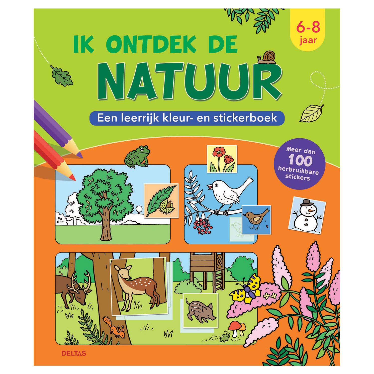 Een Leerrijk Kleur- en Stickerboek - Ik ontdek de Natuur